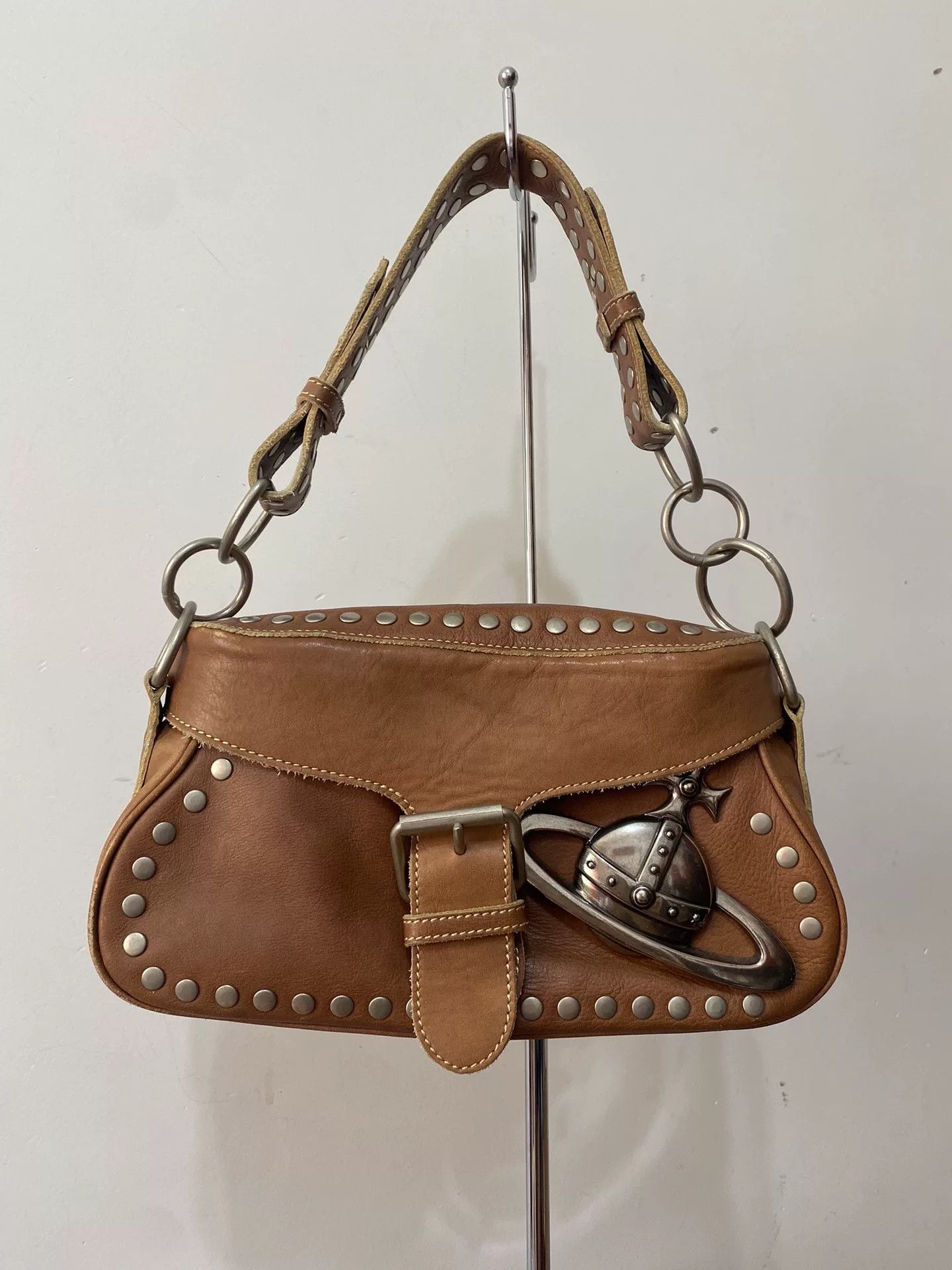 Vivienne Westwood Vivienne Westwood Saturn Leather Shoulder Bag Size ONE SIZE - 1 Thumbnail