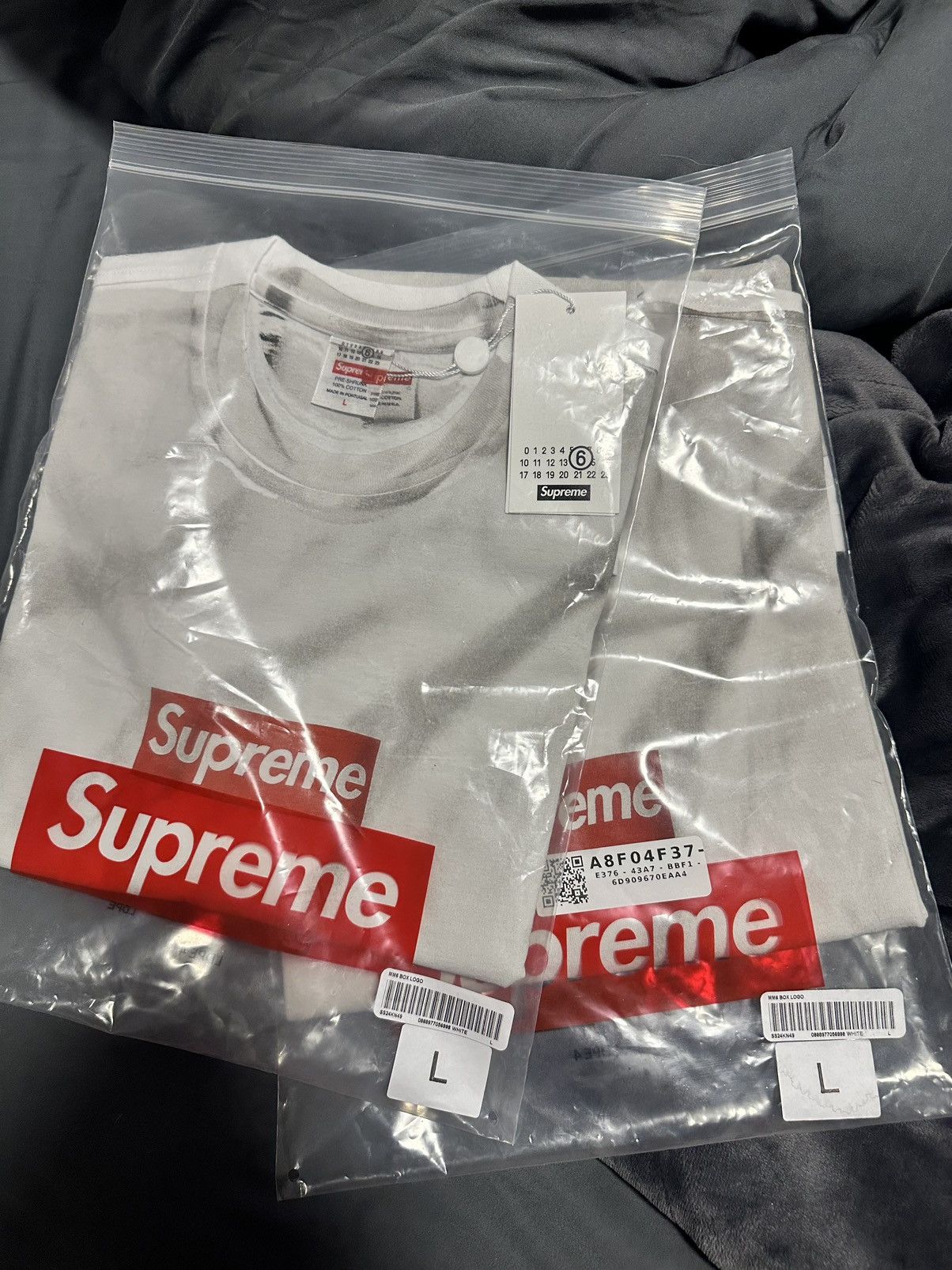 image of Maison Margiela Box Logo Tee in White, Men's (Size Large)