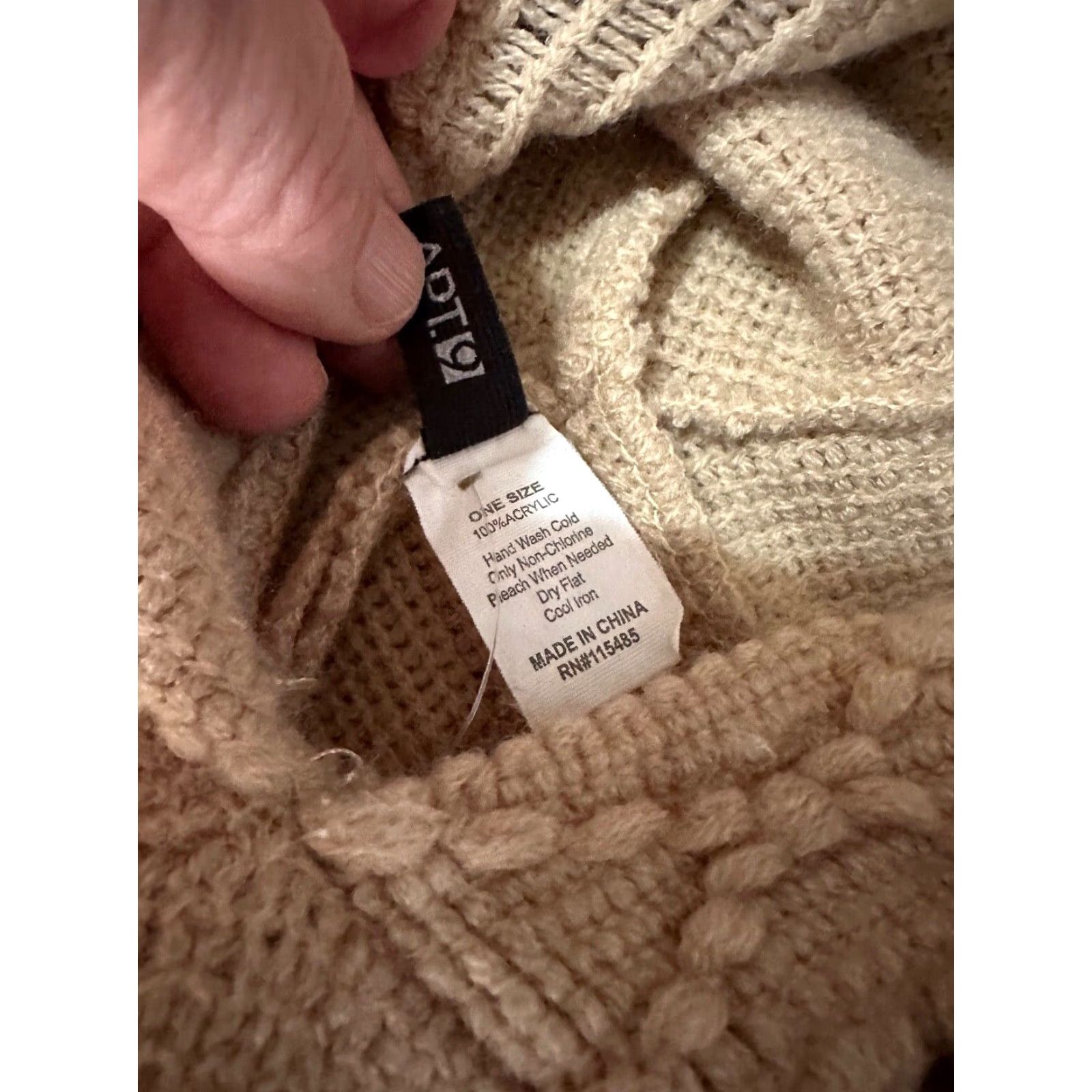 Apt. 9 Apt. 9 Women's Poncho Cape Sweater One Size Beige Classic Size ONE SIZE - 7 Thumbnail