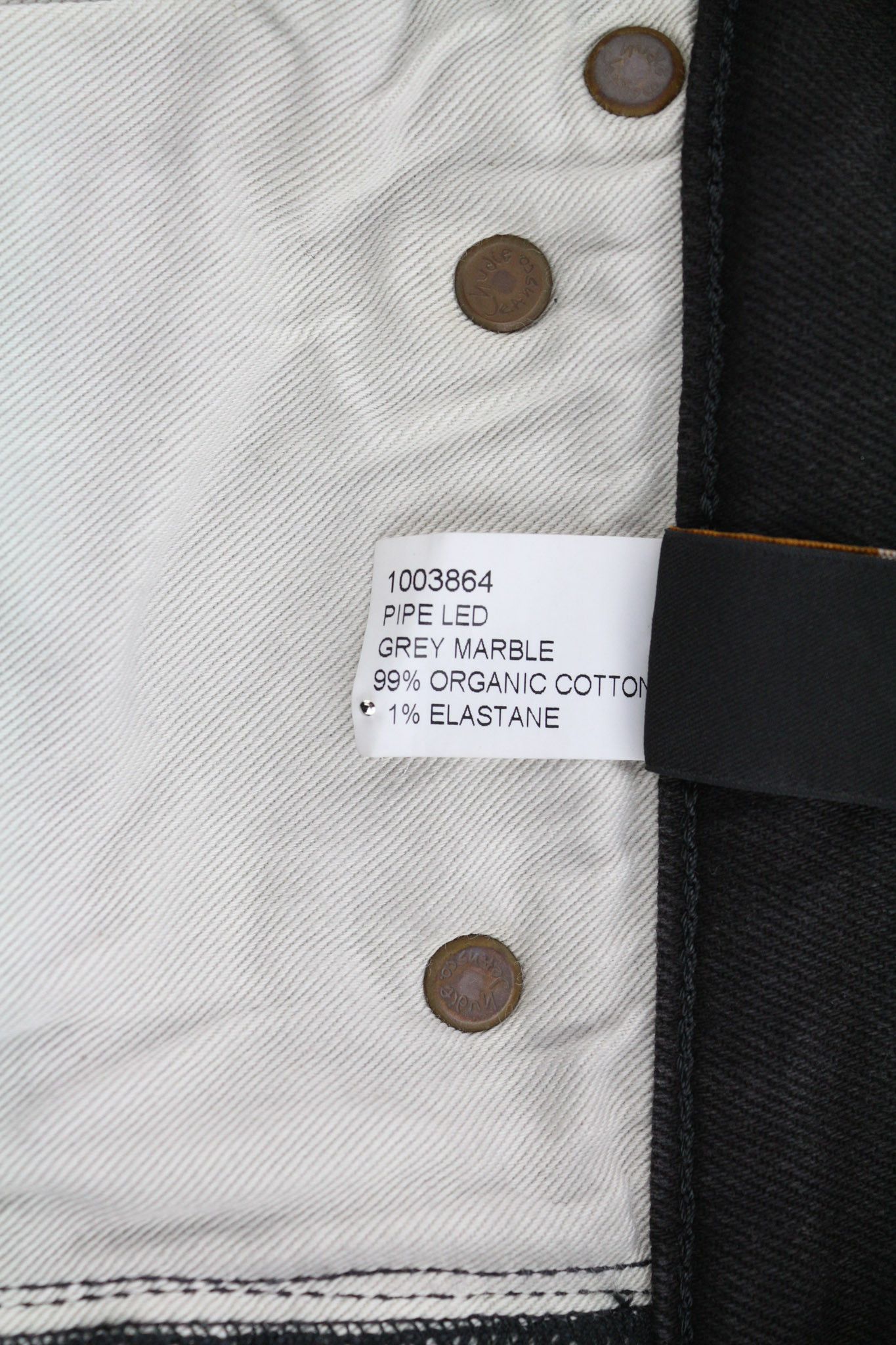 Nudie Jeans PIPE LED W30/L30 Grey Marble Organic Skinny Zip Fly 81913 Size US 30 / EU 46 - 7 Thumbnail