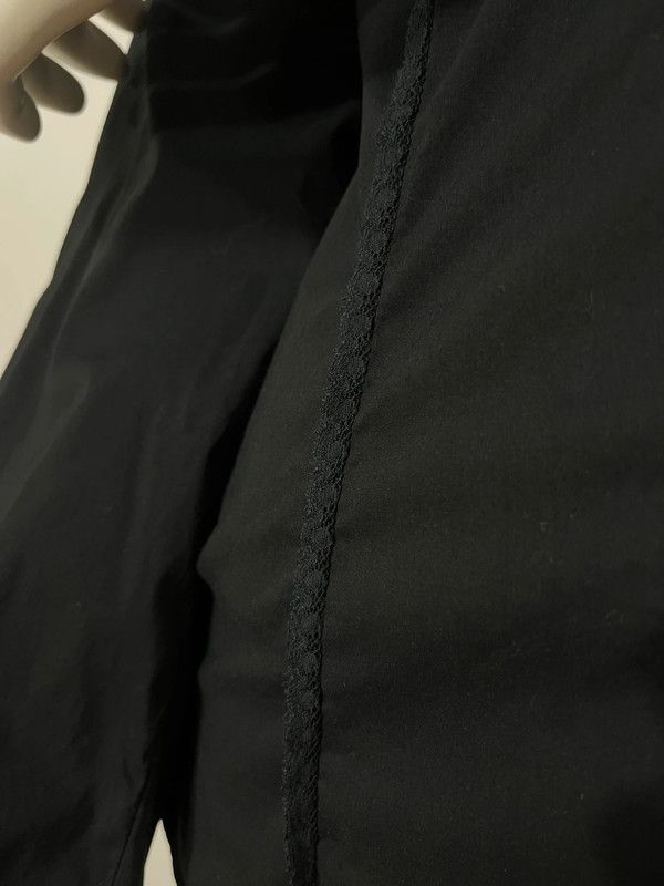 Dolce & Gabbana D&G Black Lace Trim Shirt SS 2006 Size L / US 10 / IT 46 - 4 Thumbnail