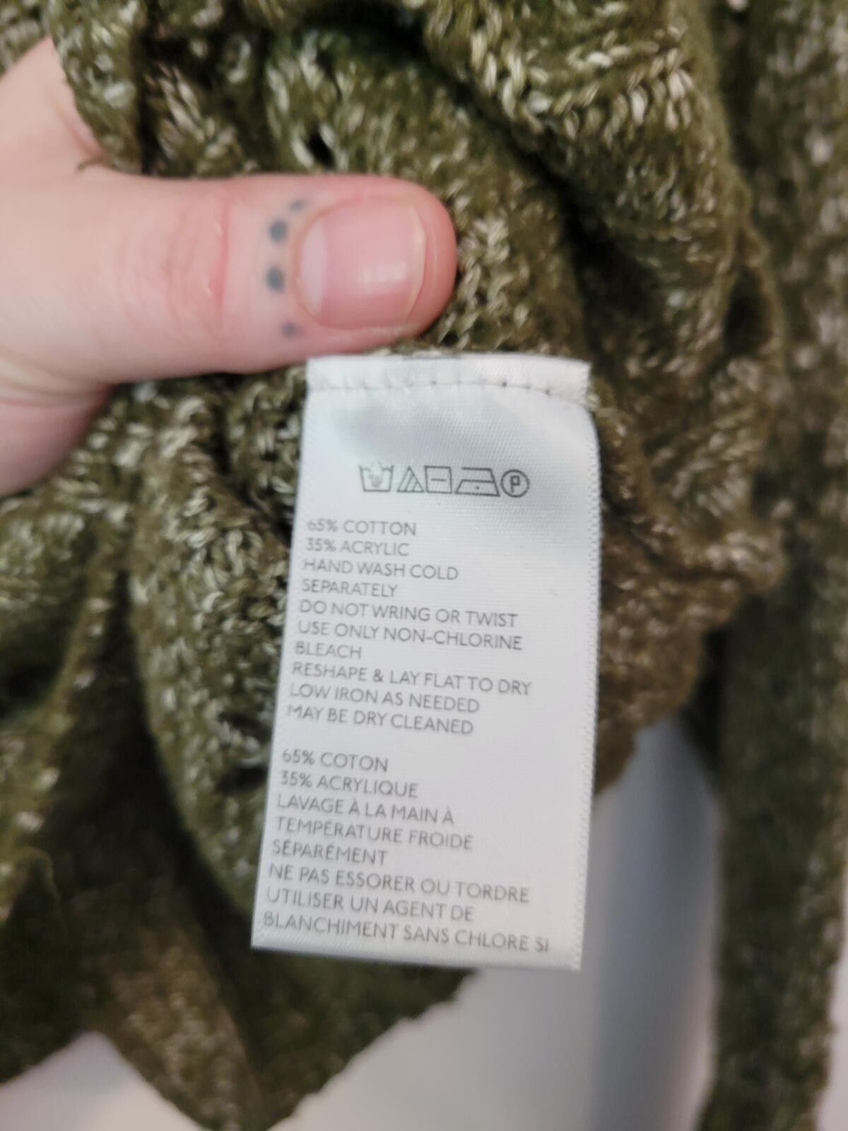 Urban Outfitters Urban Outfitters Olive Green Cropped Knit Sweater Size S / US 4 / IT 40 - 3 Thumbnail