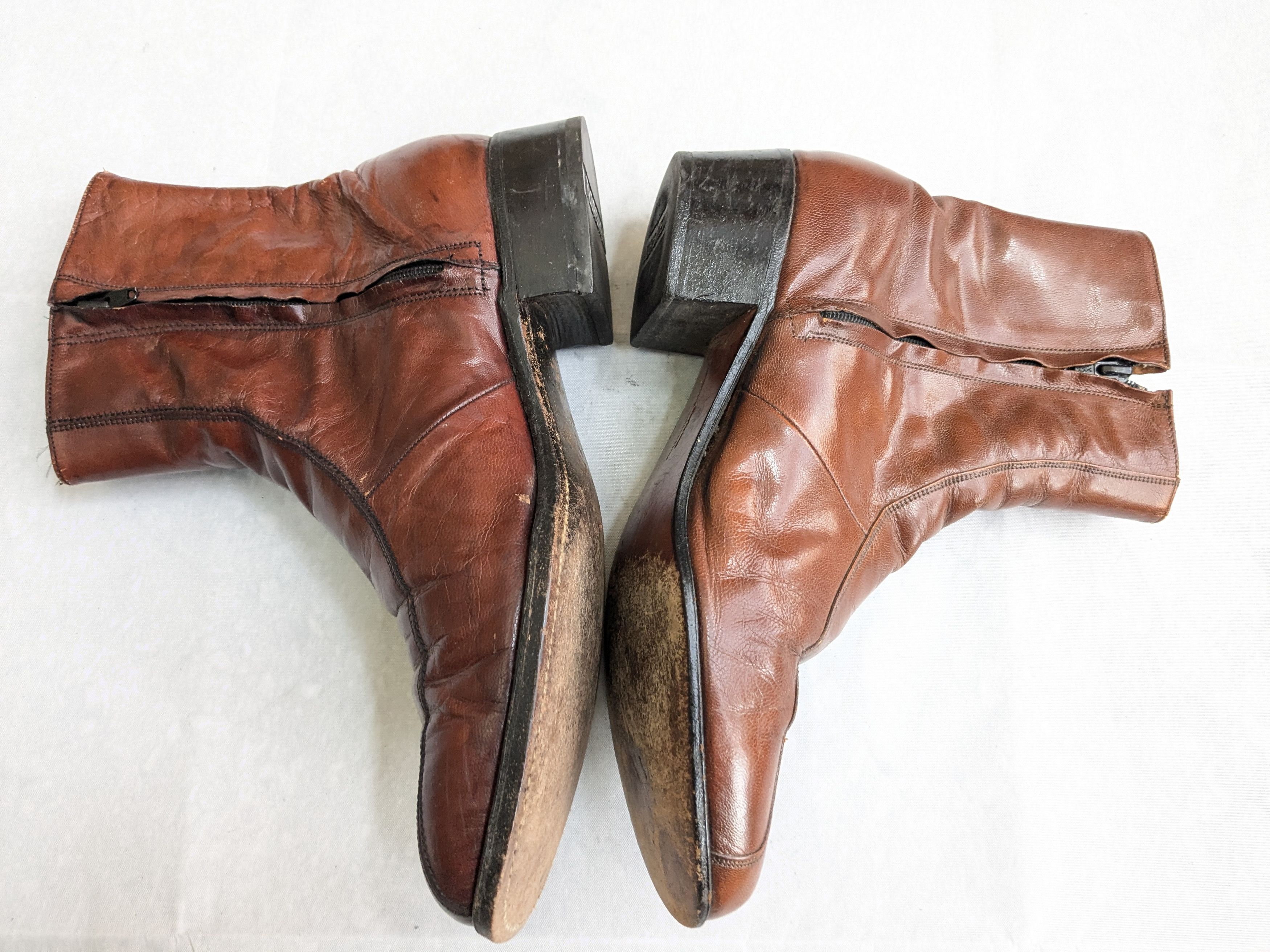 Florsheim Florsheim Side Zip Boots Brown Leather 10.5 D Size US 10.5 / EU 43-44 - 6 Thumbnail