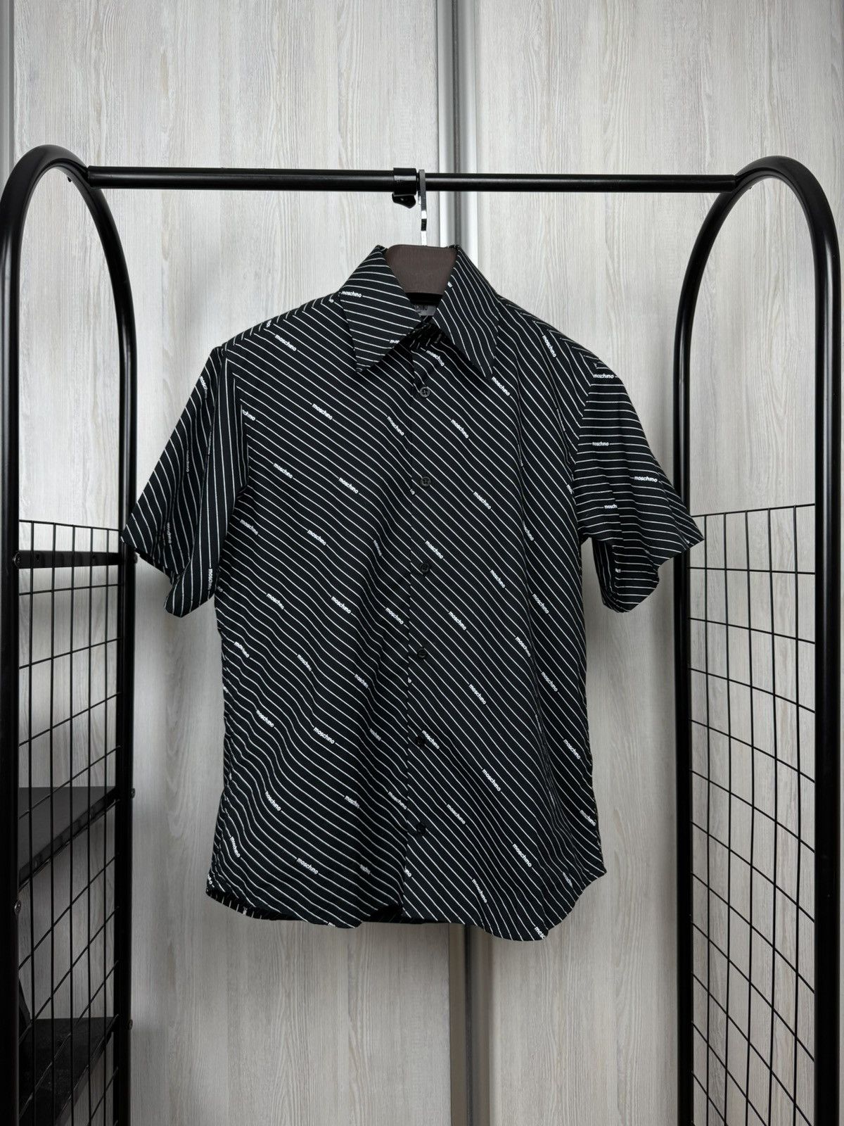 Moschino Moschino Jeans vintage striped monogram allover ss shirt Size US M / EU 48-50 / 2 - 1 Thumbnail