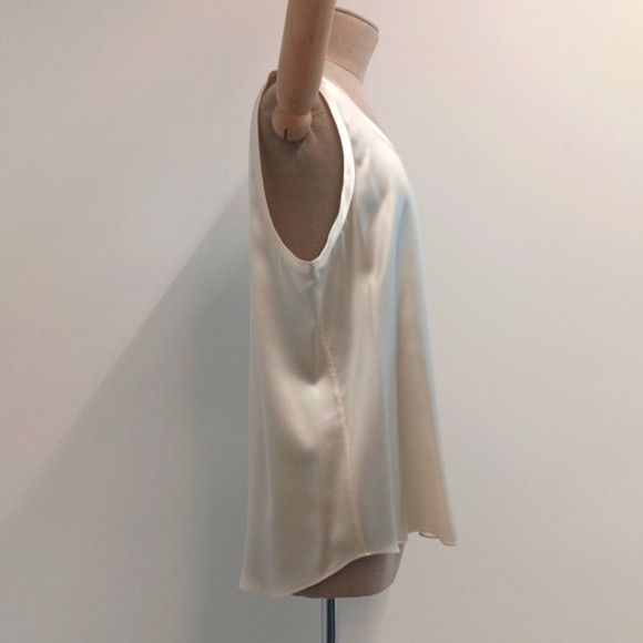 Lafayette 148 LAFAYETTE 148 Perla Luxe Silk Charmeuse Blouse - Candlelight Size XL / US 12-14 / IT 48-50 - 4 Thumbnail