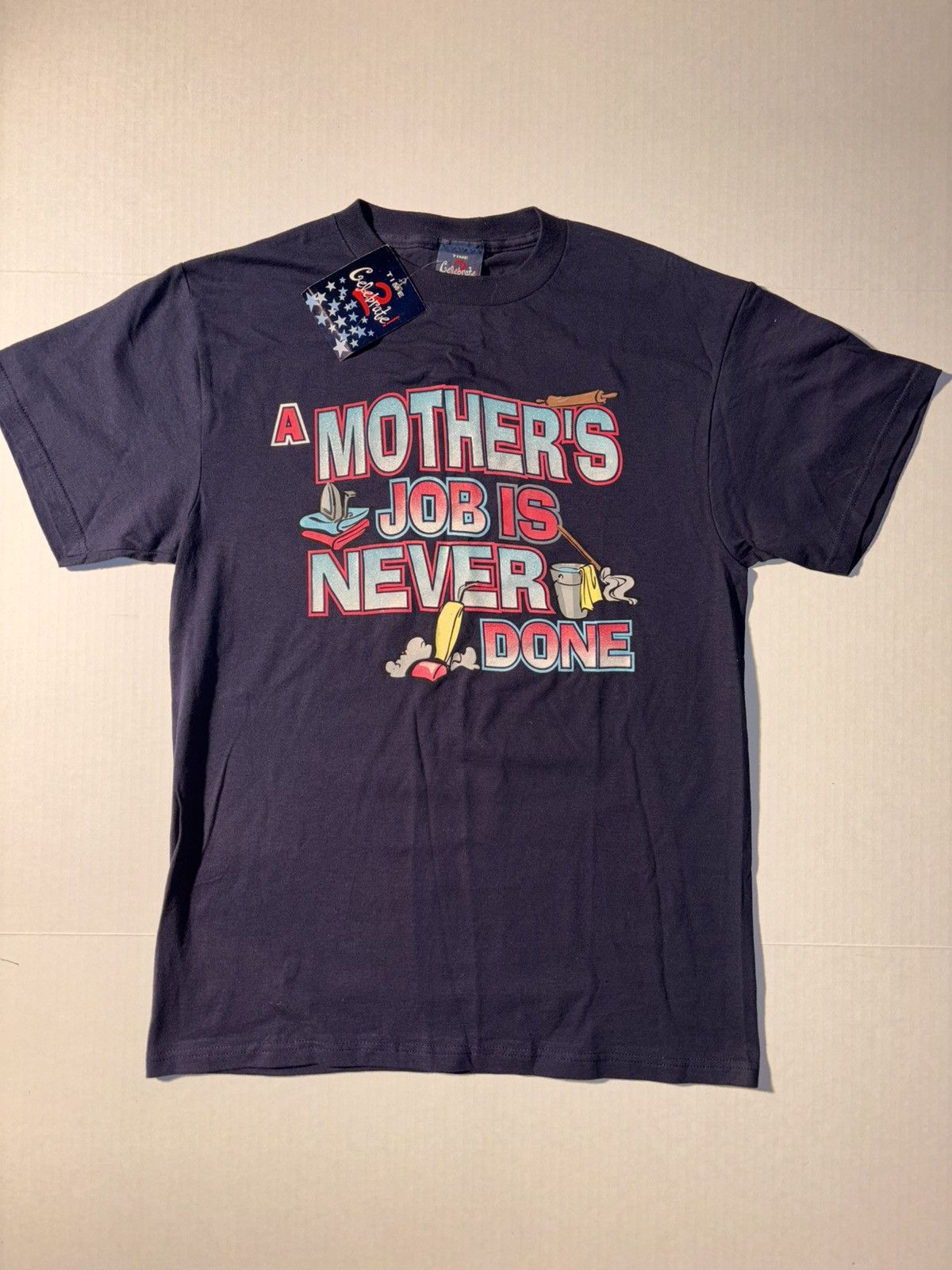 Vintage Time 2 Celebrate Mothers Job Is Never Done Y2K Mom Humor m Size US M / EU 48-50 / 2 - 1 Thumbnail