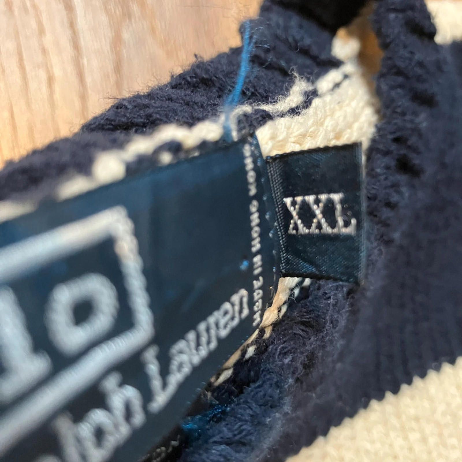 Polo Ralph Lauren Vintage polo Ralph heavy chunky knit cotton jumper XXL blue Size US XXL / EU 58 / 5 - 4 Thumbnail