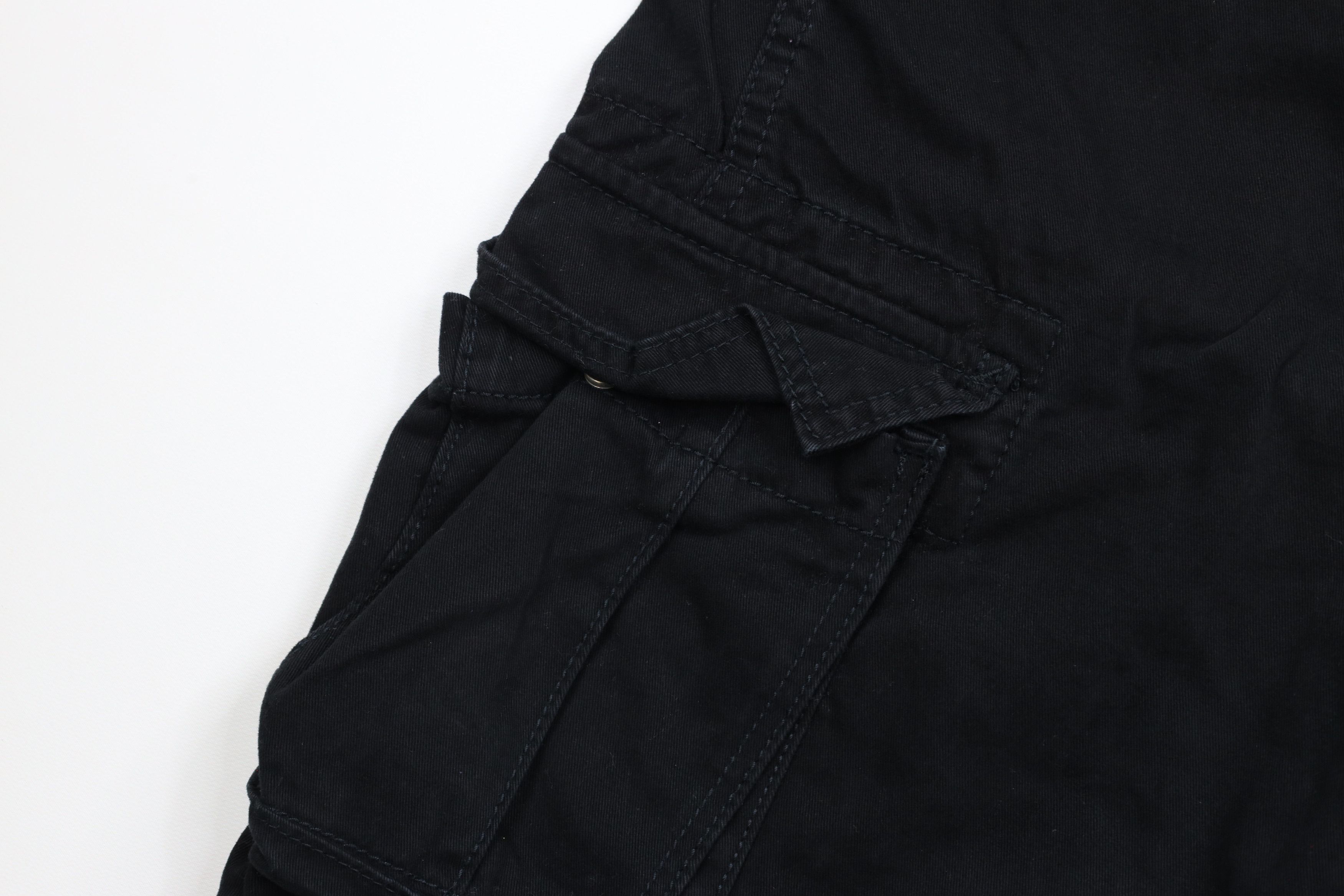 Levi's × Vintage Vintage Y2K Levis Heavyweight Cargo Shorts Black Cotton Size US 34 / EU 50 - 5 Thumbnail