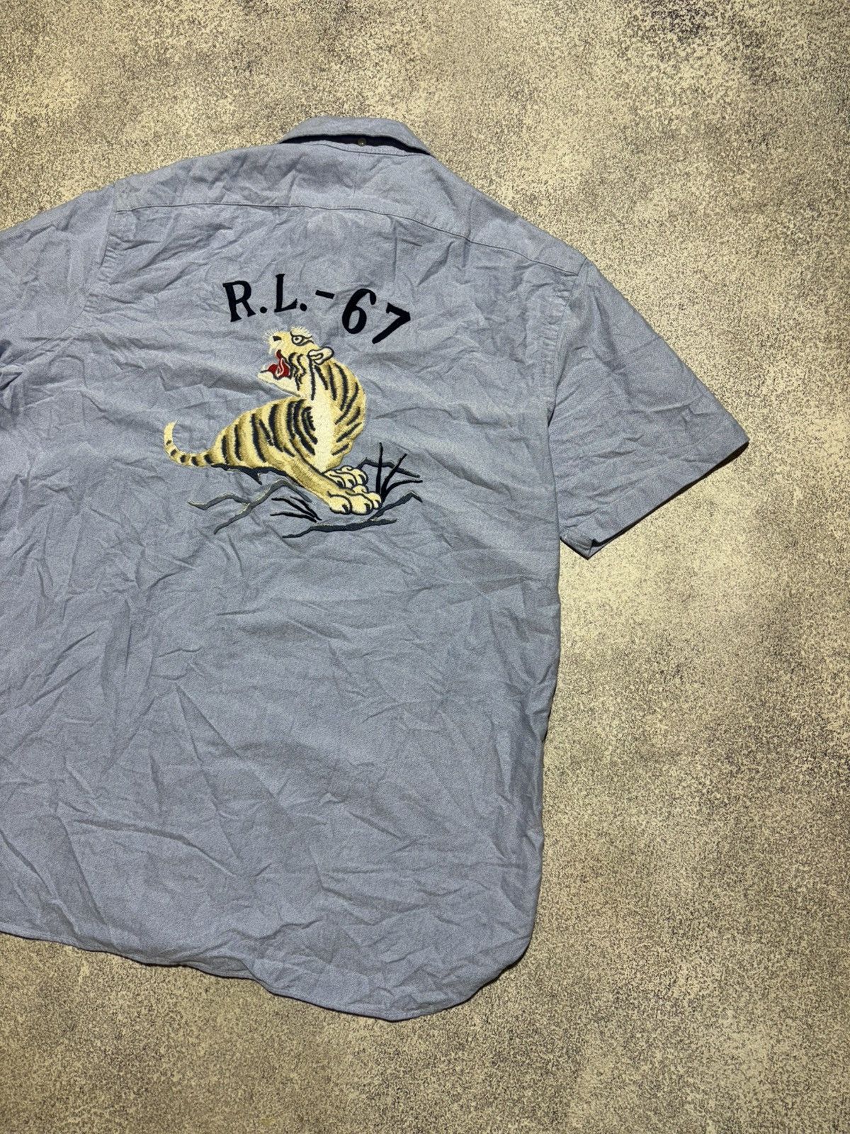 Polo Ralph Lauren × Ralph Lauren × Vintage Polo Ralph Lauren RL 67 Tiger Sukajan Shirt Mens size M Size US M / EU 48-50 / 2 - 2 Thumbnail