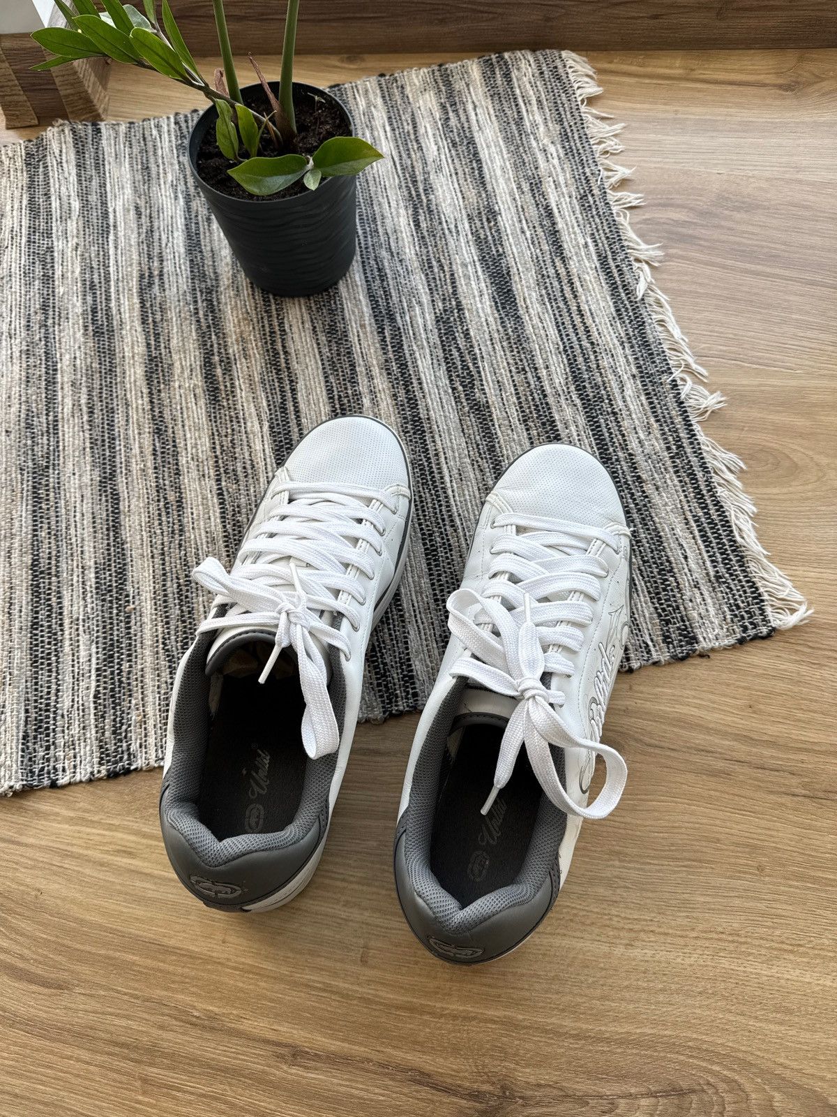 Ecko Unltd. × Vintage Ecko Unltd. Big logo Y2K Leather white sneakers shoes Size US 13 / EU 46 - 9 Thumbnail