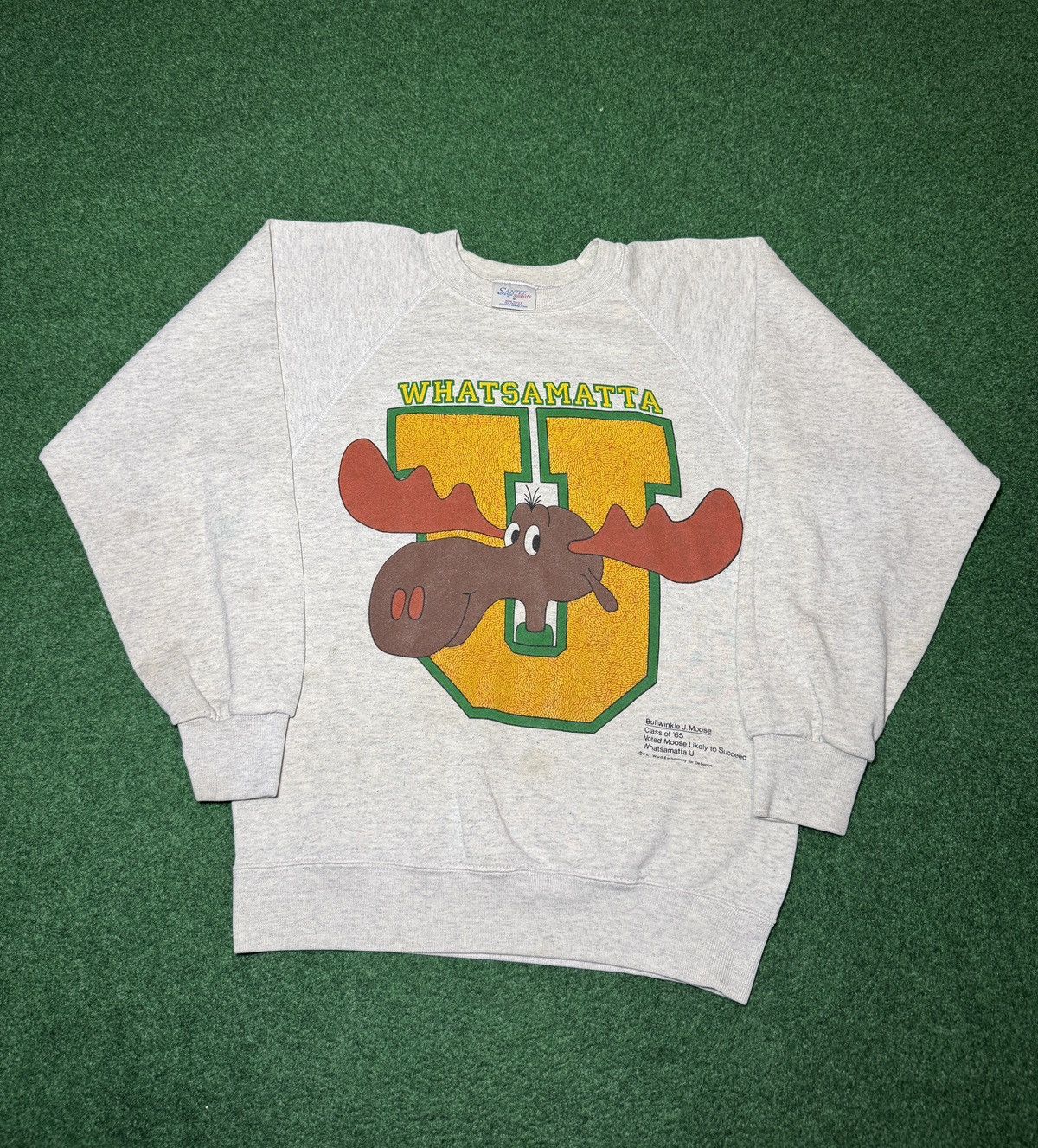 Vintage Vintage 80s 90s Rocky And Bullwinkle S/M Cartoon Crewneck Size M / US 6-8 / IT 42-44 - 1 Thumbnail