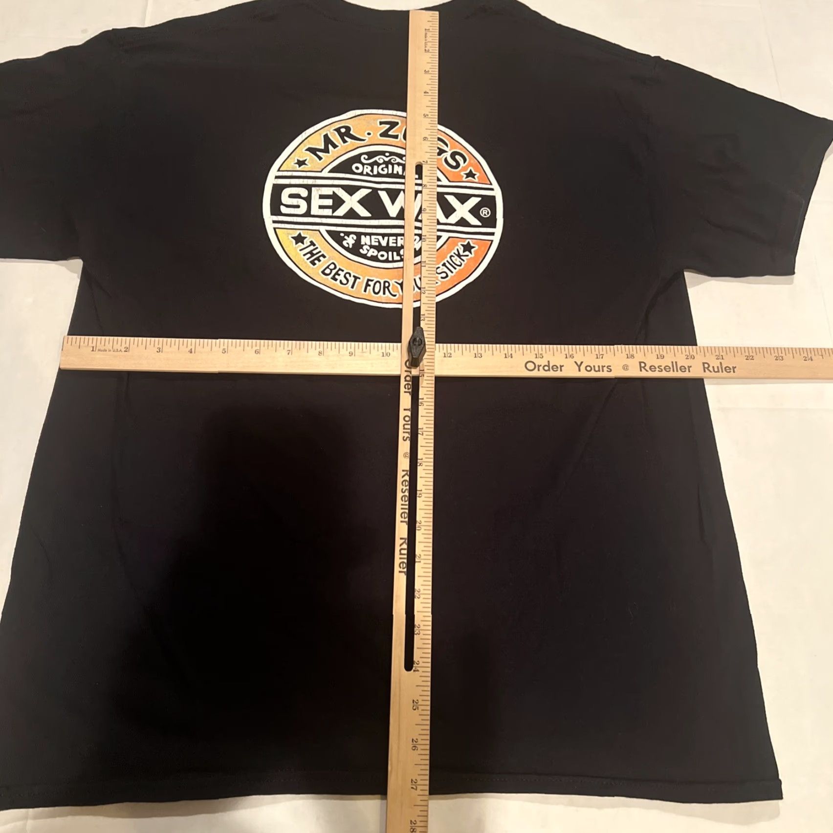 Vintage VINTAGE Mr. Zogs Sex Wax Sunrise Sunset Shirt Adult Large Black Graphic Print 90s Surfer Mens Size US L / EU 52-54 / 3 - 7 Thumbnail