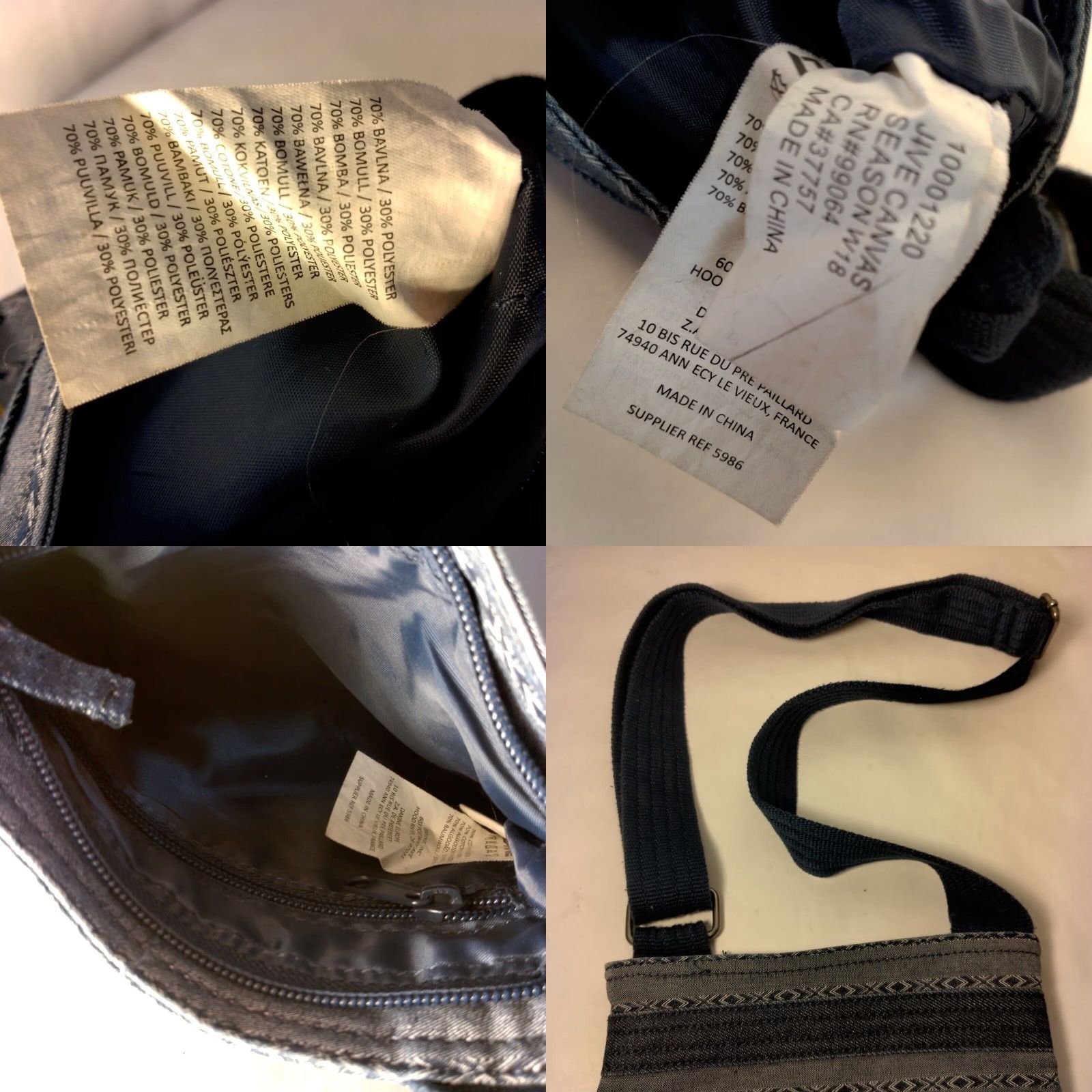 Dakine Dakine Crossbody Purse Southwest Blue Chambray Shoulder Bag 8x9.5" Women Small Blue Geometric Pattern Zip Crossbody Bag Dakine Bag Woman Size ONE SIZE - 8 Thumbnail