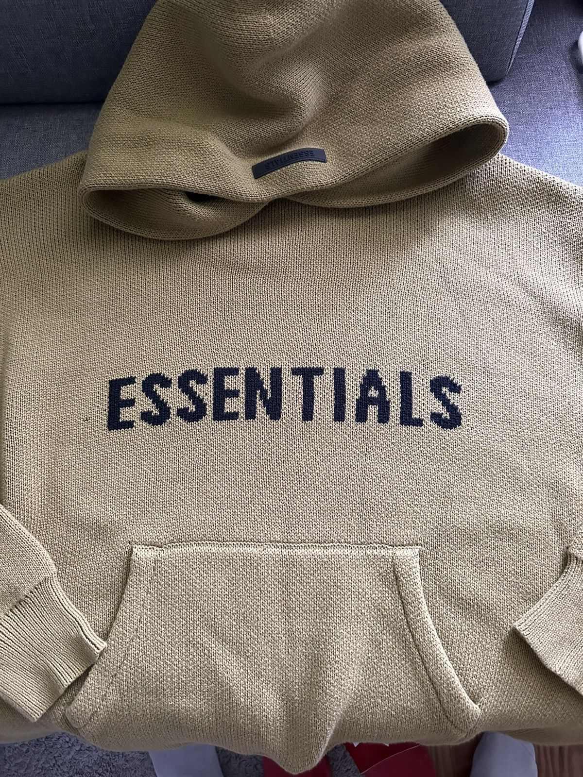 Essentials × Fear of God Fear of God Essentials Knit Pullover Hoodie Amber Size US M / EU 48-50 / 2 - 3 Thumbnail