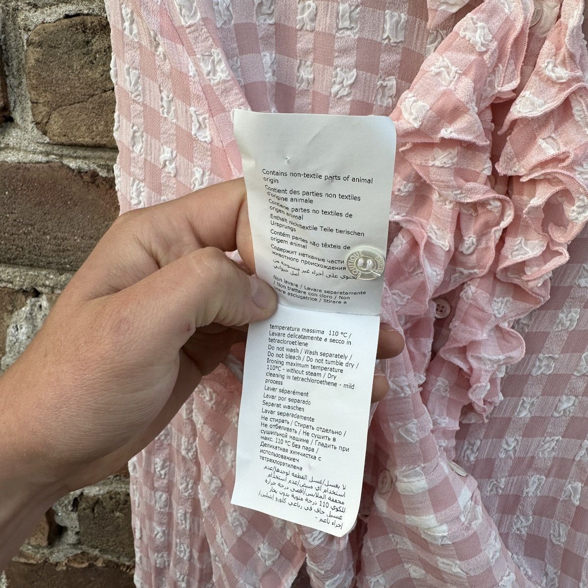 Boutique Moschino Boutique Moschino Ruffle Button Up Shirt Frill Vintage Rare Size M / US 6-8 / IT 42-44 - 7 Thumbnail