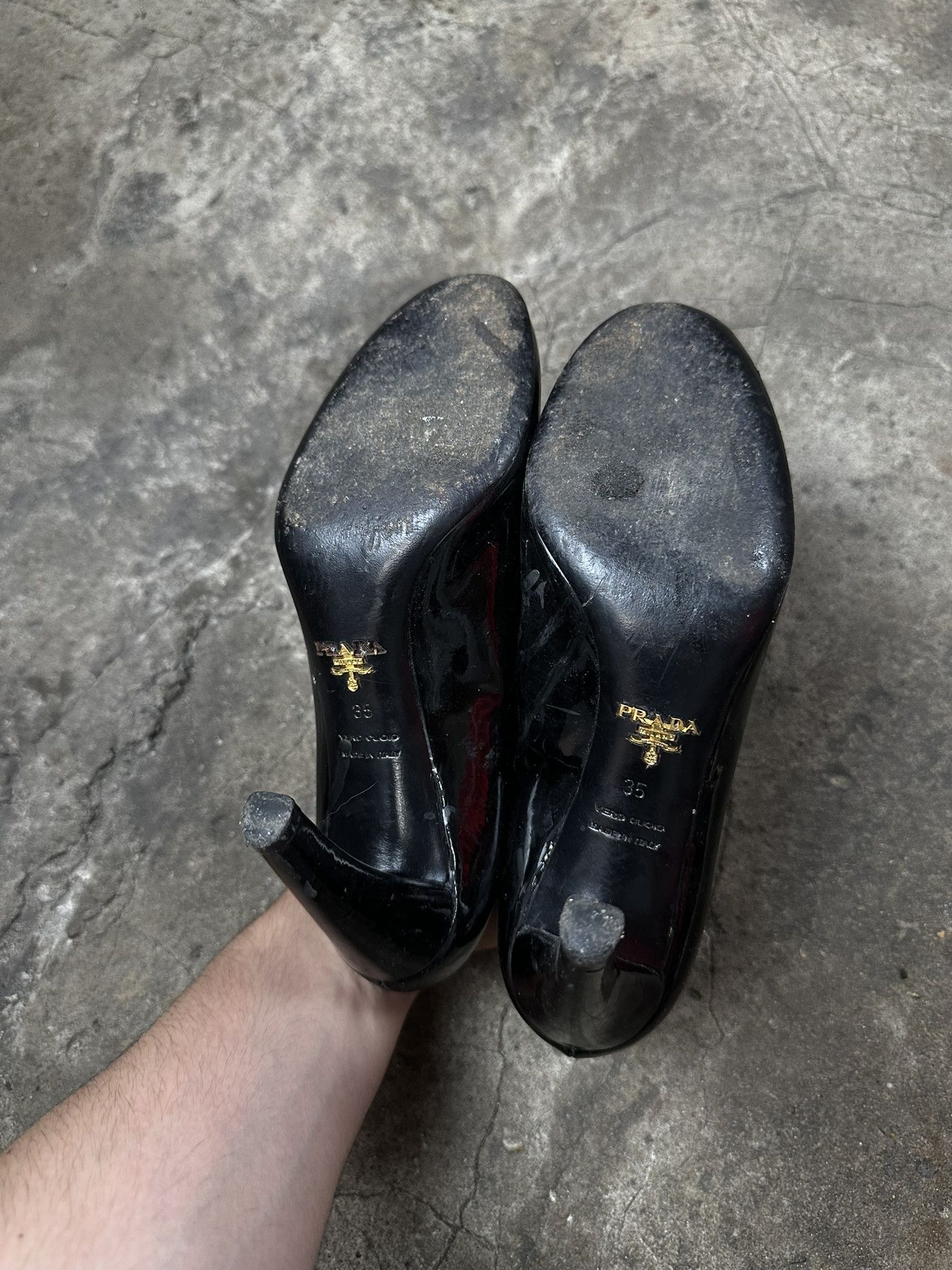 Prada Vintage Prade Leather Heels Size US 5 / IT 35 - 7 Thumbnail