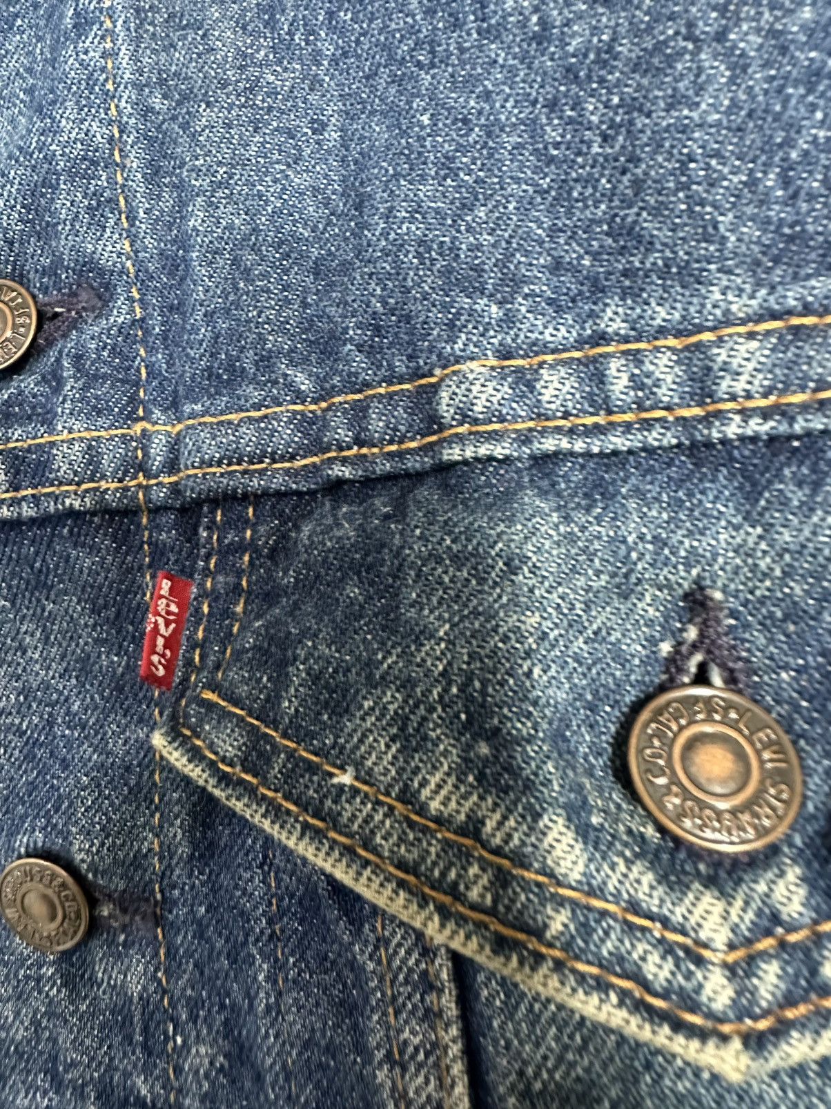 Levi's Vintage Clothing Vintage Levis Denim Trucker Jacket – Made In USA 70s Style Size US S / EU 44-46 / 1 - 5 Thumbnail
