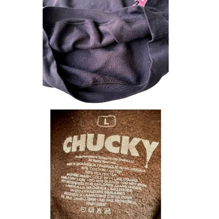 Other Chucky Let's Be Friends Hoodie Unisex Sz L Black Halloween C Size US L / EU 52-54 / 3 - 12 Thumbnail