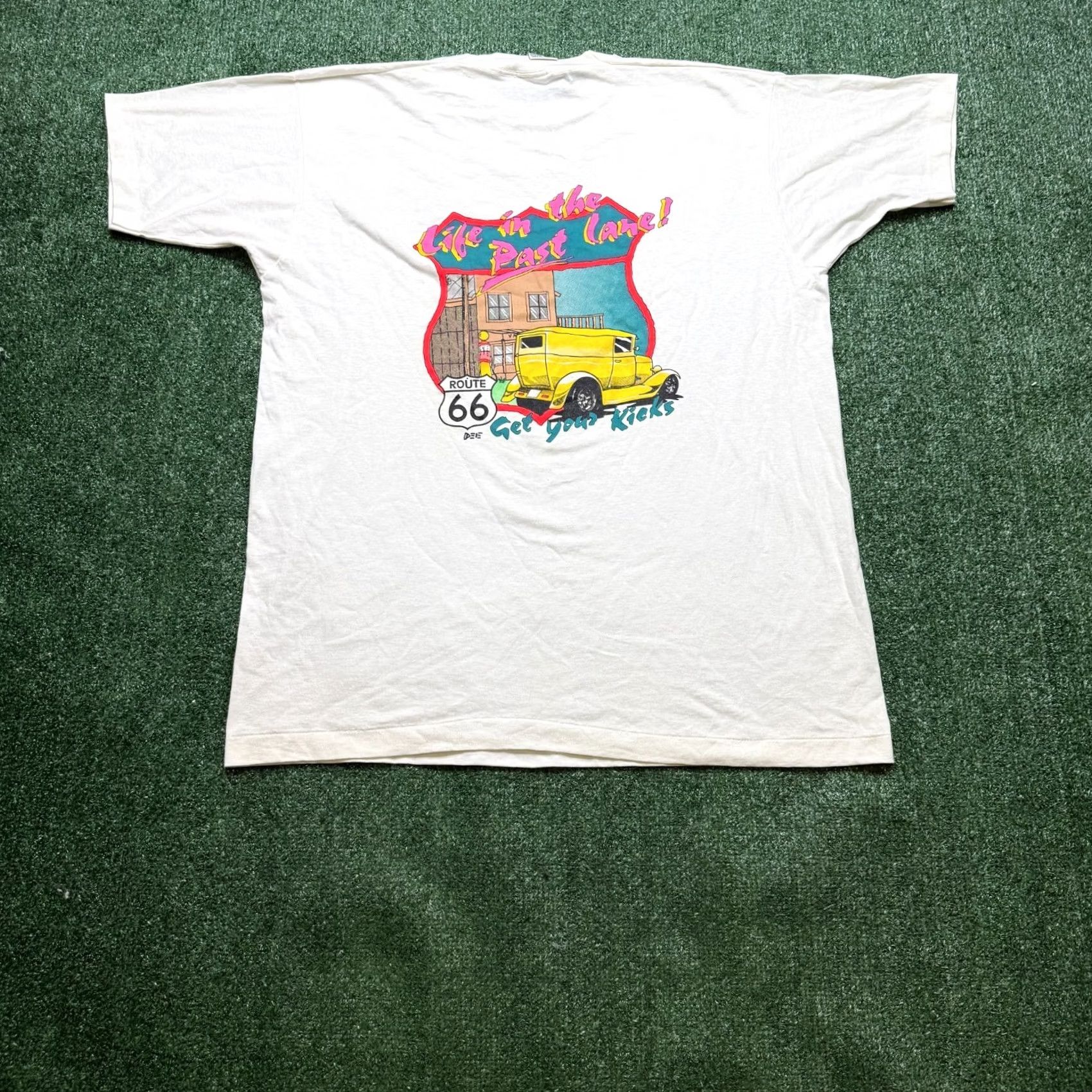 Route 66 VINTAGE 80s Boa Sportswear T Shirt Mens Size 2XL White Short Sleeve Route 66 Size US XXL / EU 58 / 5 - 2 Thumbnail