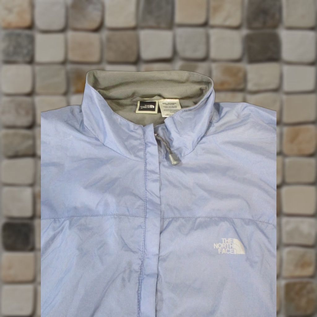 The North Face The North Face Jacket Womens XL Blue Windbreaker Regular Nylon Lining Zip Mid-Length"} Size XL / US 12-14 / IT 48-50 - 1 Thumbnail