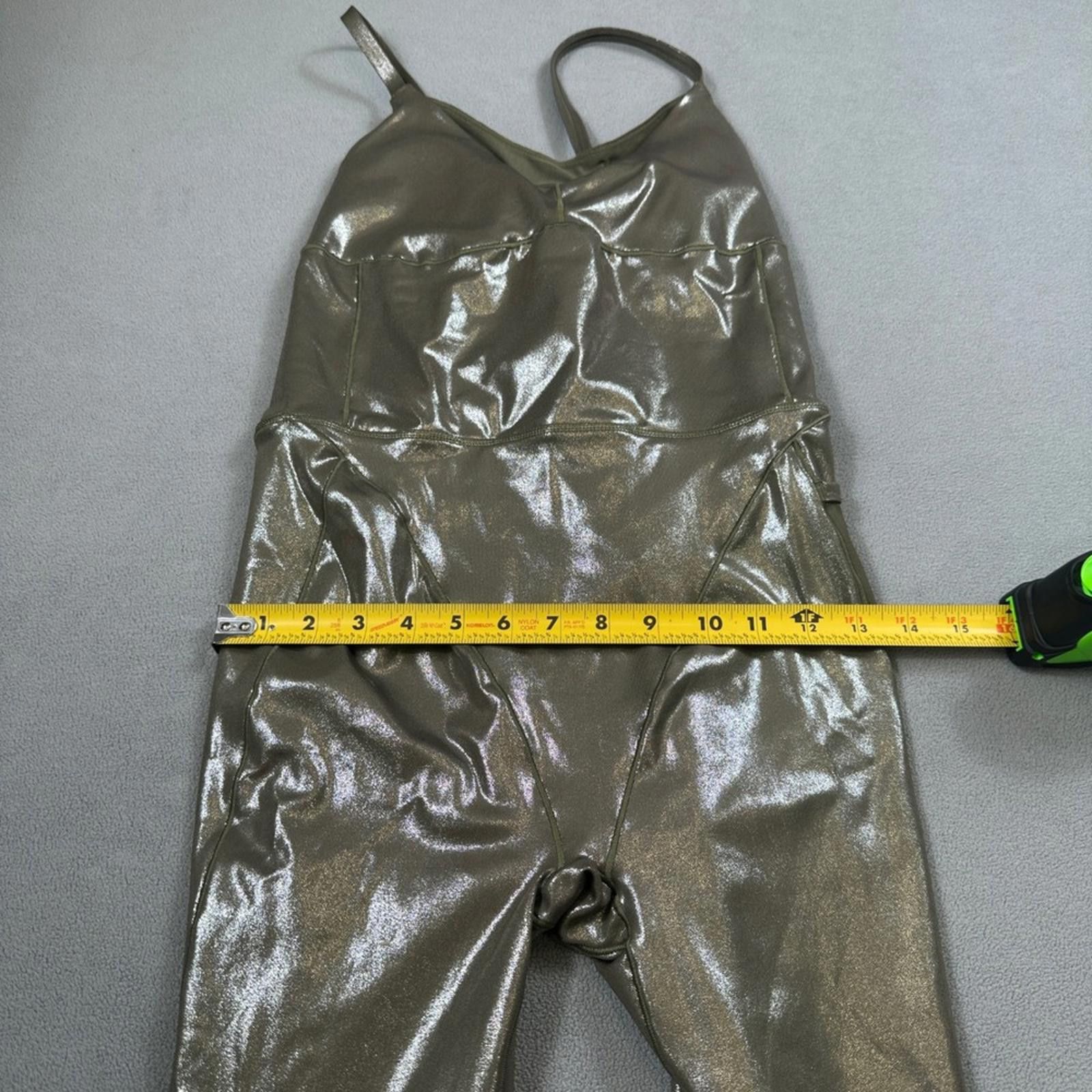 Other NWT Adidas Ivy Park Metallic Catsuit Women L Jumpsuit Shiny Size 36" / US 14 / IT 50 - 6 Thumbnail