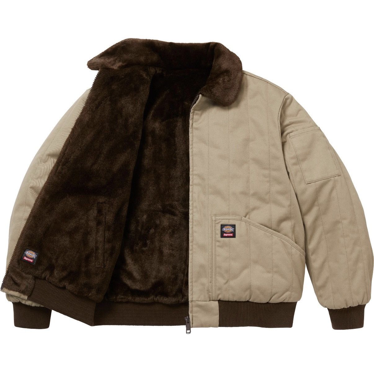 Dickies × Supreme Supreme x Dickies Reversible Quilted Faux Fur Work Jacket Size US M / EU 48-50 / 2 - 2 Thumbnail