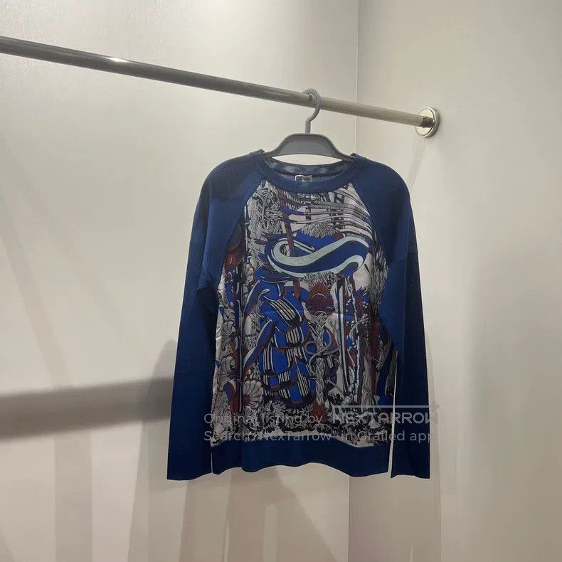 Hermes Hermes Pattern Print Patchwork Long-sleeved Top Size XS / US 0-2 / IT 36-38 - 1 Thumbnail