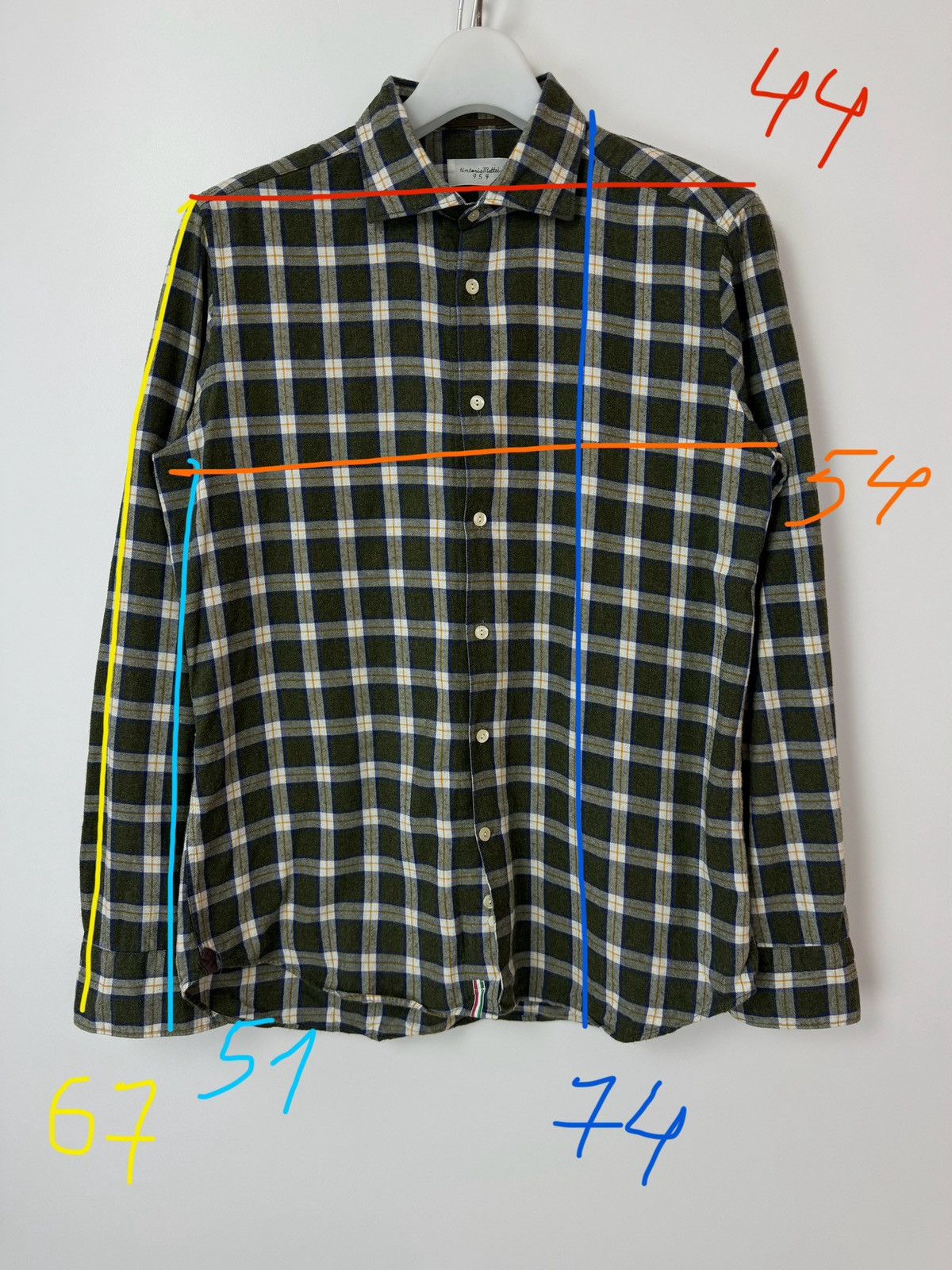 Tintoria Mattei Tintoria Mattei Casual / Sport Plaid Flannel Shirt 16 1/2 Size US M / EU 48-50 / 2 - 8 Thumbnail