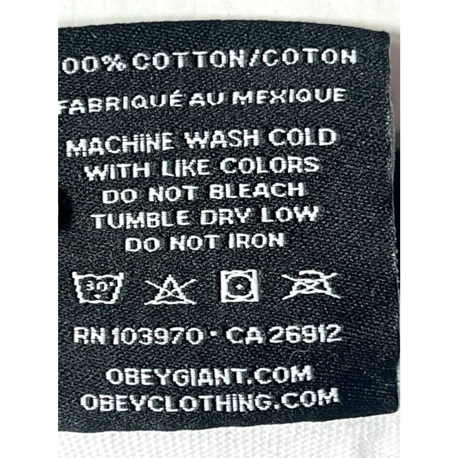 Obey OBEY White Short Sleeve Tee Men’s L Shirt Crew Neck Logo Graphic Print Size US 33 - 6 Thumbnail