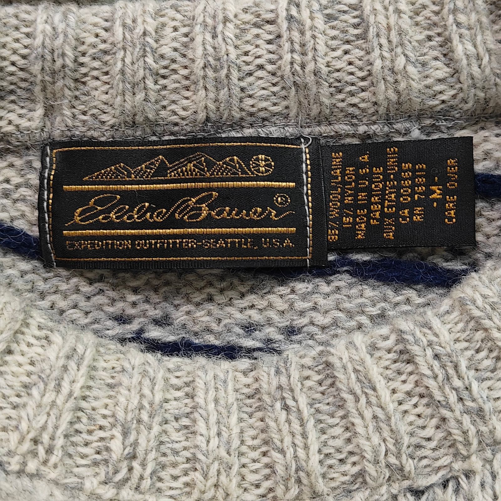 Eddie Bauer Vintage 90s Eddie Bauer Wool Blend Knit Sweater Adult Medium Size US M / EU 48-50 / 2 - 2 Thumbnail