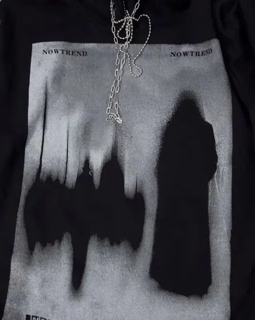 Japanese Brand Rare fashion goth gothic shadow hoodie sweatshirt with chain Size US M / EU 48-50 / 2 - 3 Thumbnail