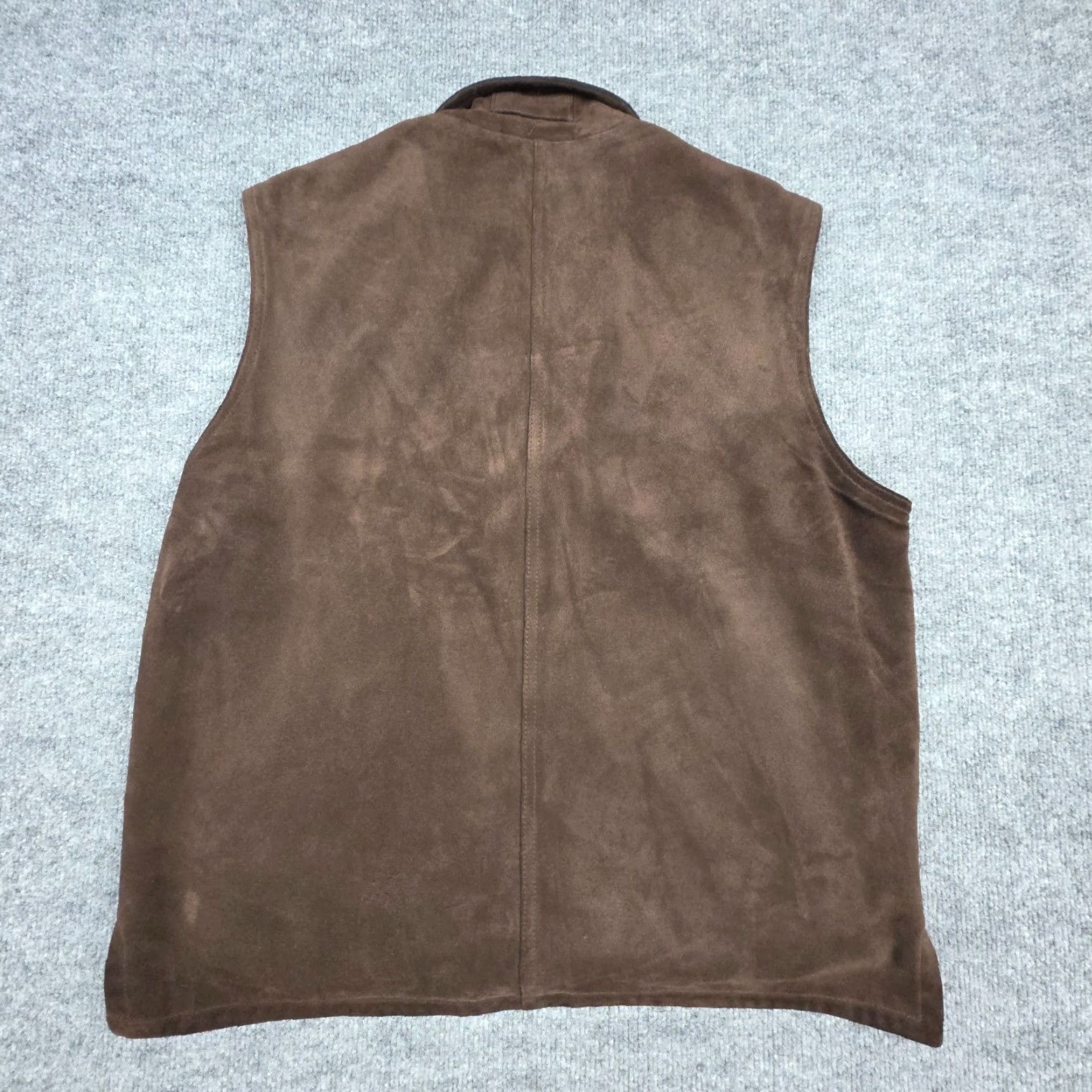 Vintage Mark Shale Vest Men's M Reversible Leather Wool Cashmere Full Zip Stand-Up Collar Brown Black Size US M / EU 48-50 / 2 - 3 Thumbnail