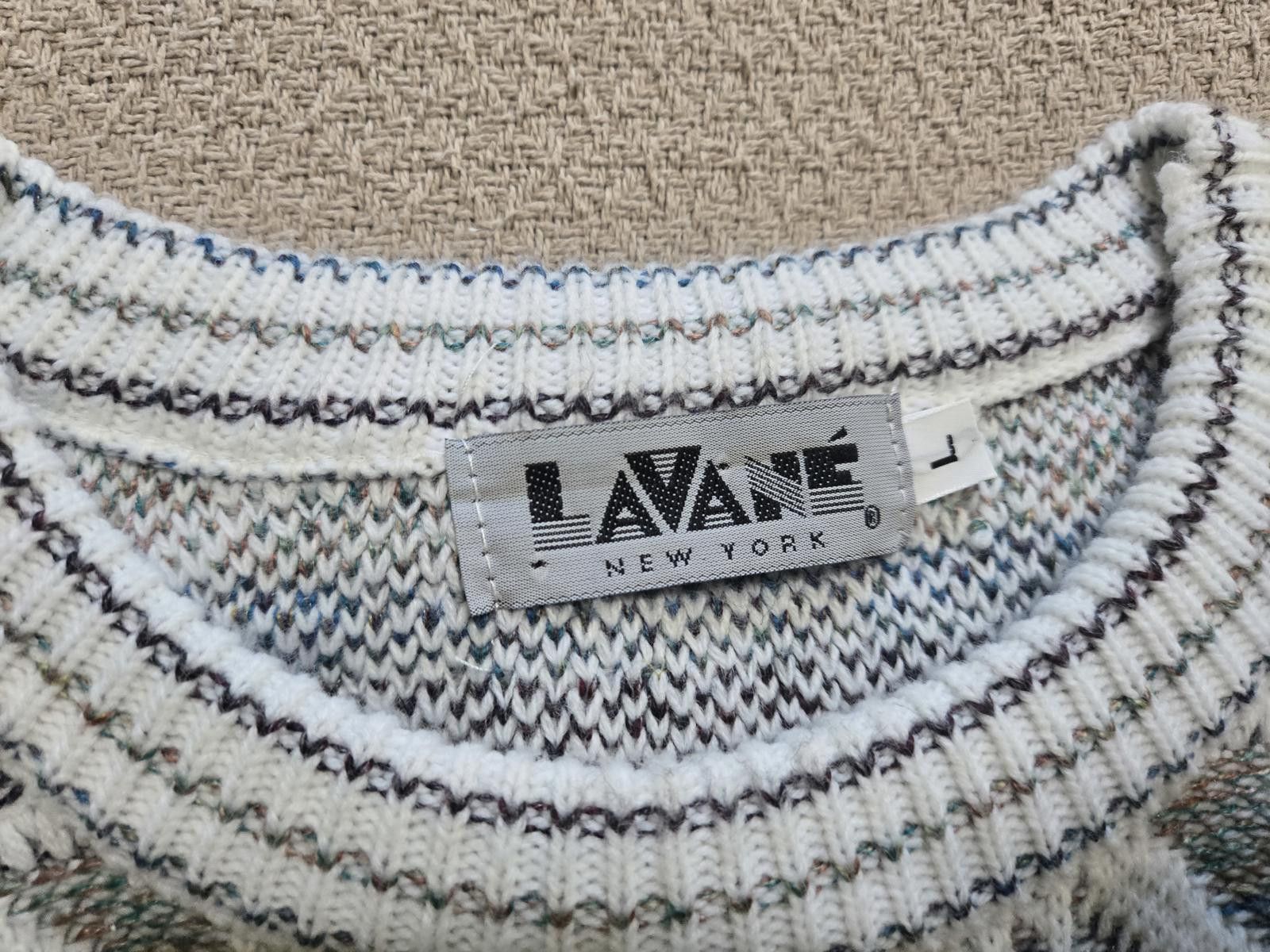 Lavane Lavane Sweater L | Geometric Textured Knit Pullover Size US L / EU 52-54 / 3 - 2 Thumbnail