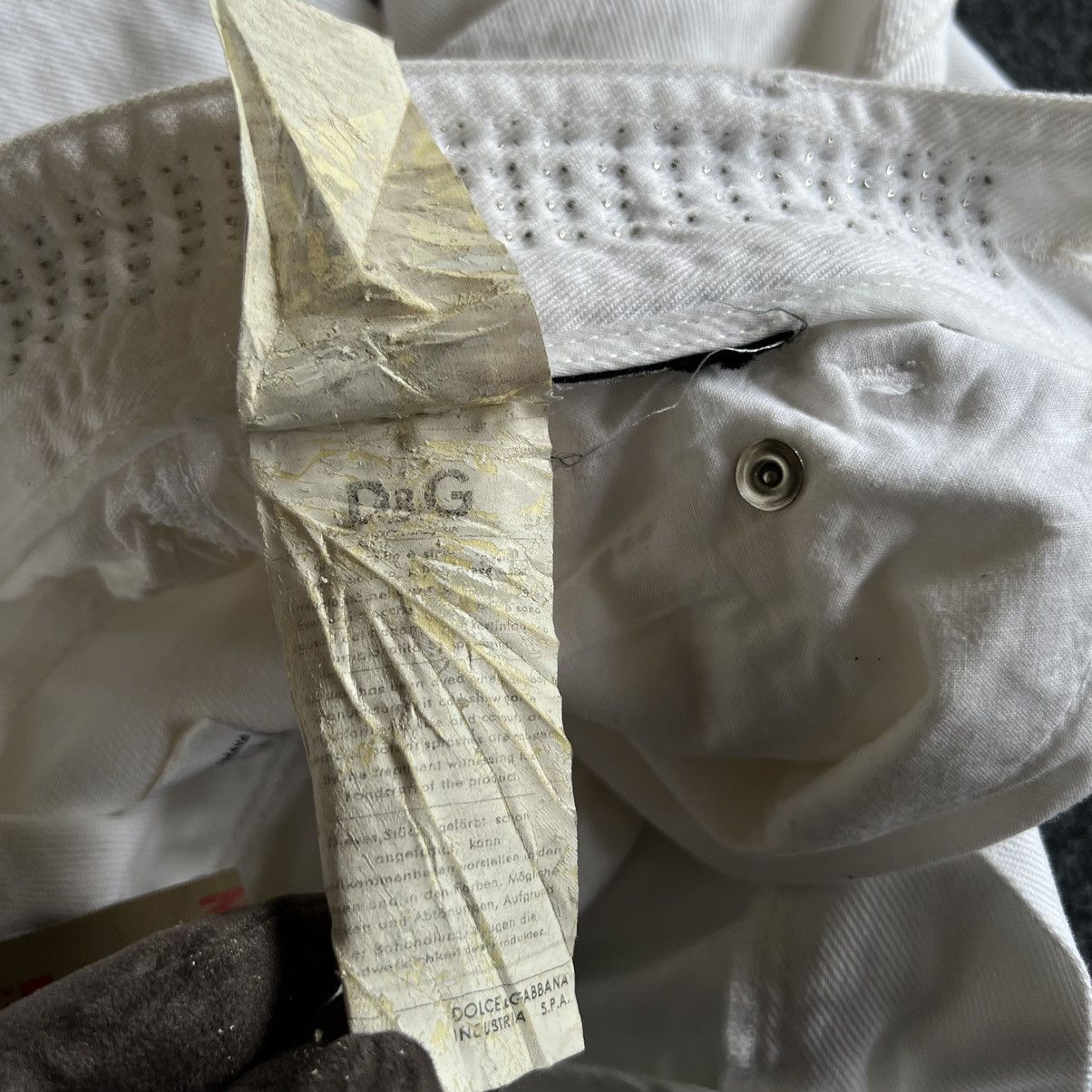 Dolce & Gabbana D&G Audacious Studded White Jeans 2000s Size US 29 - 15 Thumbnail