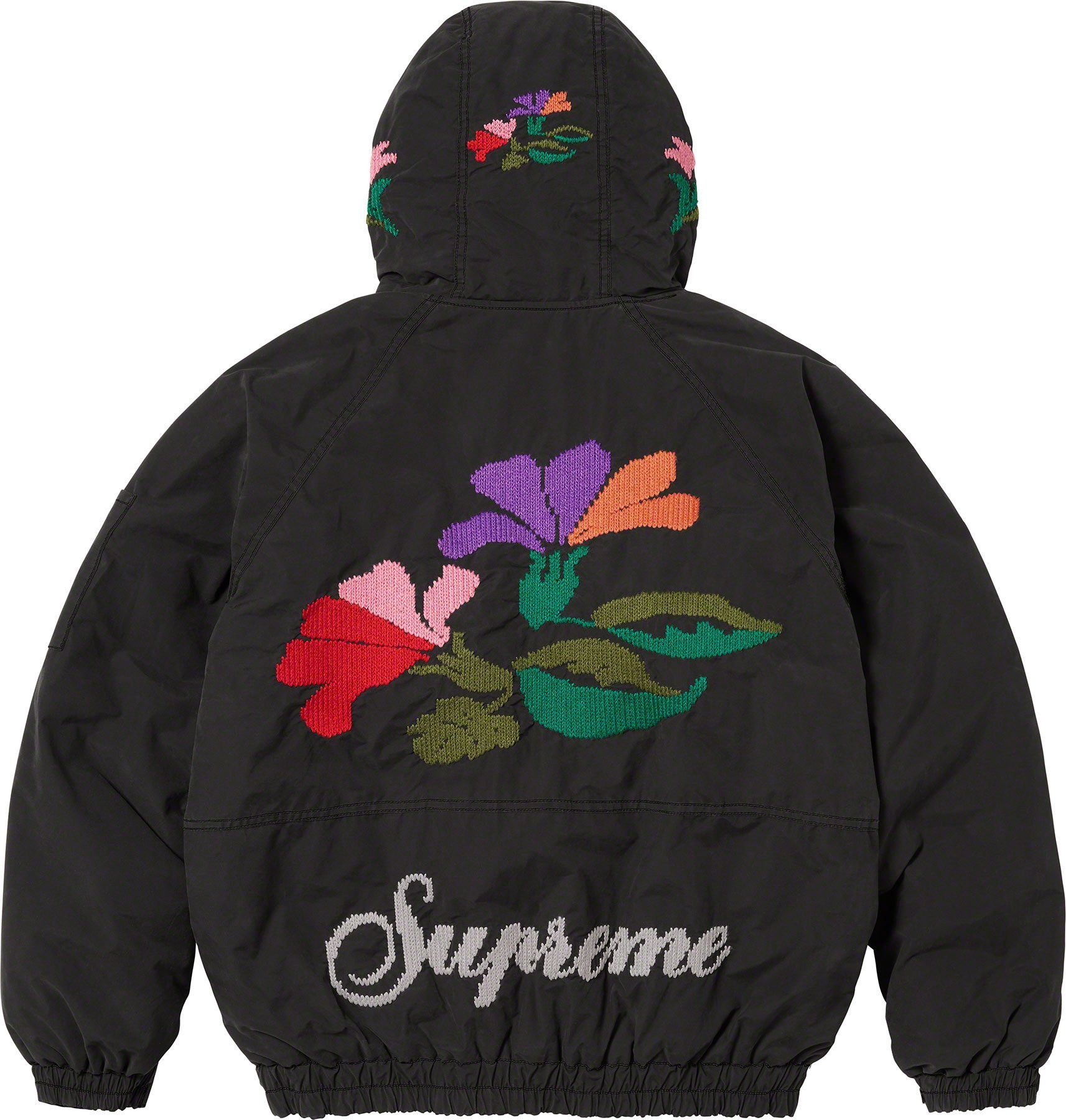 Supreme Needlepoint Hooded Jacket Black (Size XL)