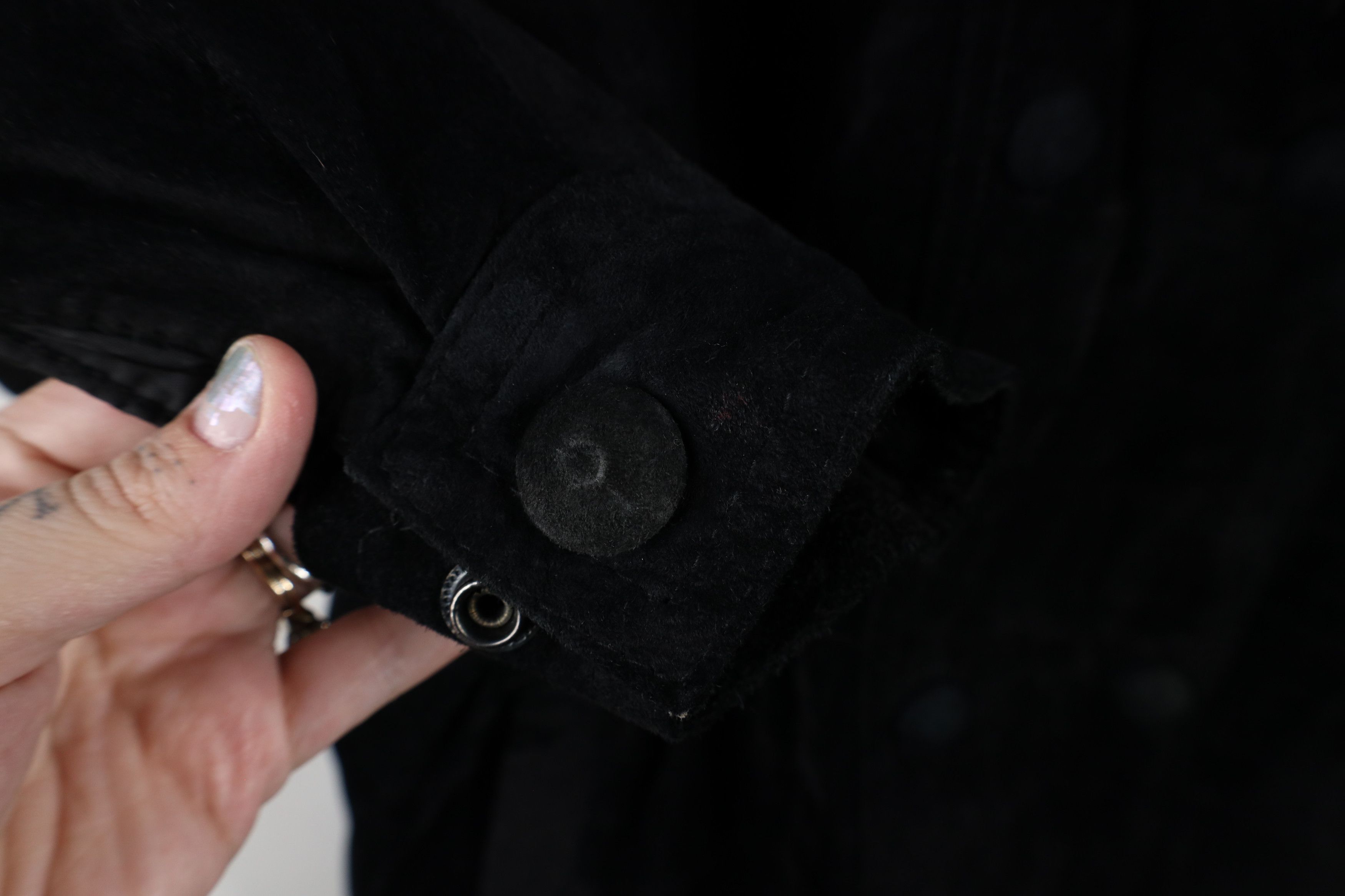 Vintage Vintage 90s Streetwear Plush Collar Suede Leather Jacket Size L / US 10 / IT 46 - 5 Thumbnail