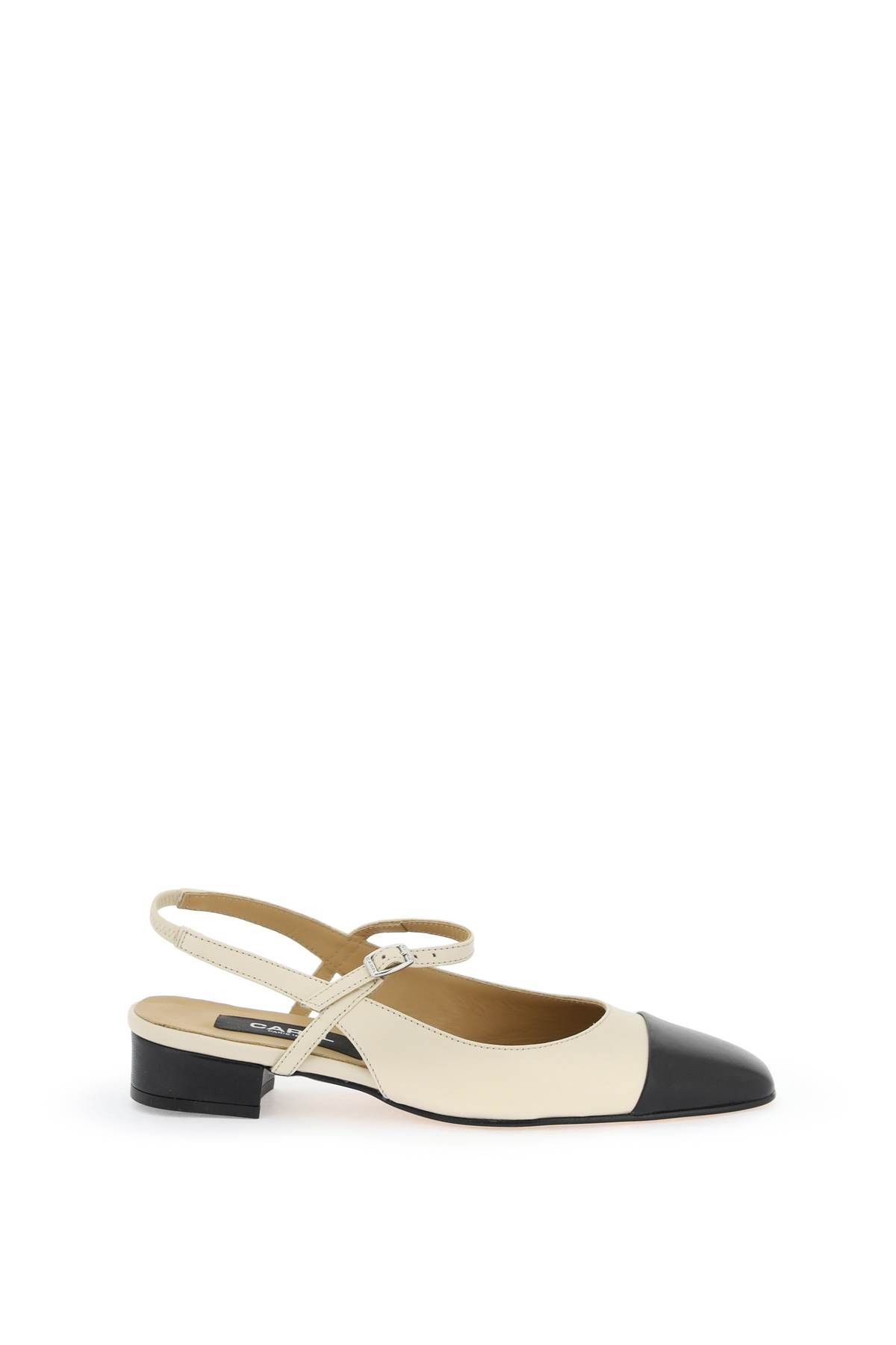 image of Carel Paris Carel Ocean Slingback Shoes in Beige Noir, Women's (Size 10)