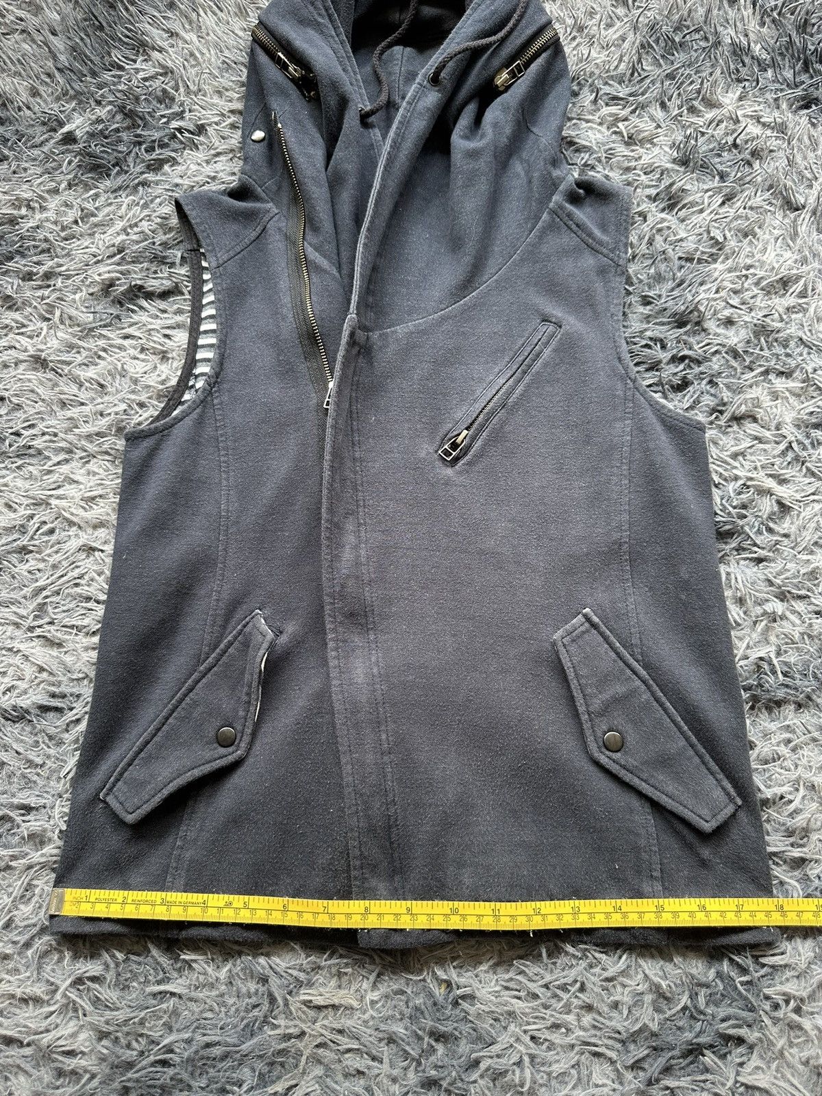 Japanese Brand 00's Blue Tornado sleeveless gimp hoodie Size US S / EU 44-46 / 1 - 14 Thumbnail