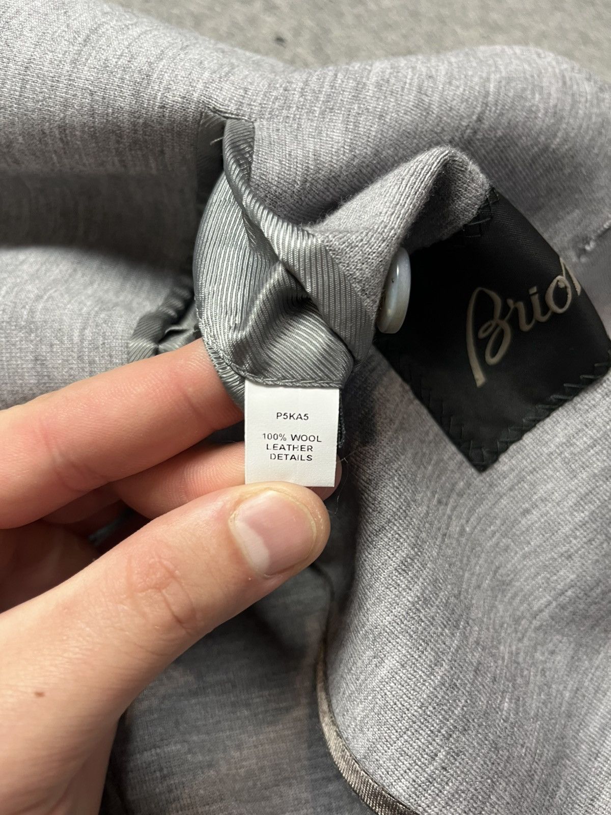 Brioni Brioni wool blazer with leather details Size 52R - 9 Thumbnail