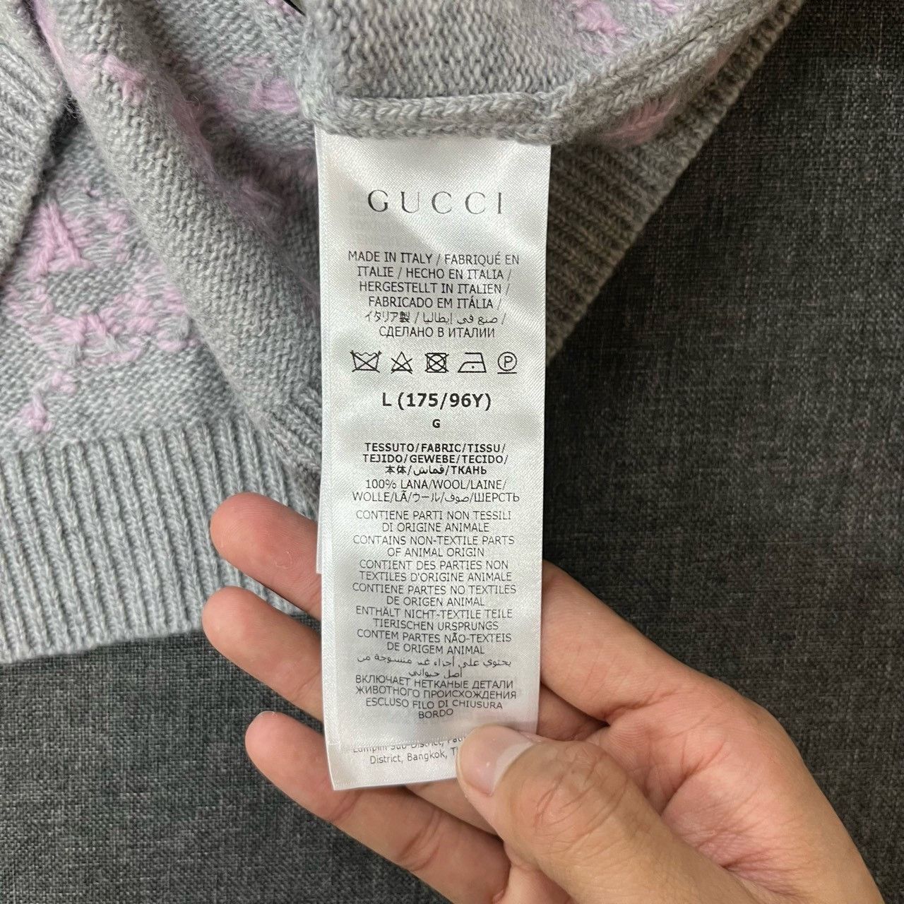 Gucci Gucci 24FW gray pink full print cardigan sweater 2501-Nexta Size US XXS / EU 40 - 6 Thumbnail