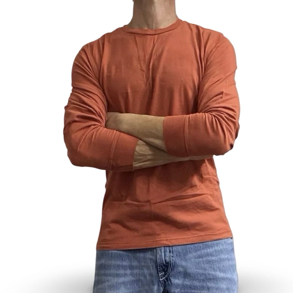 George George Orange Long Sleeve T Shirt Size Medium Size US M / EU 48-50 / 2 - 1 Thumbnail