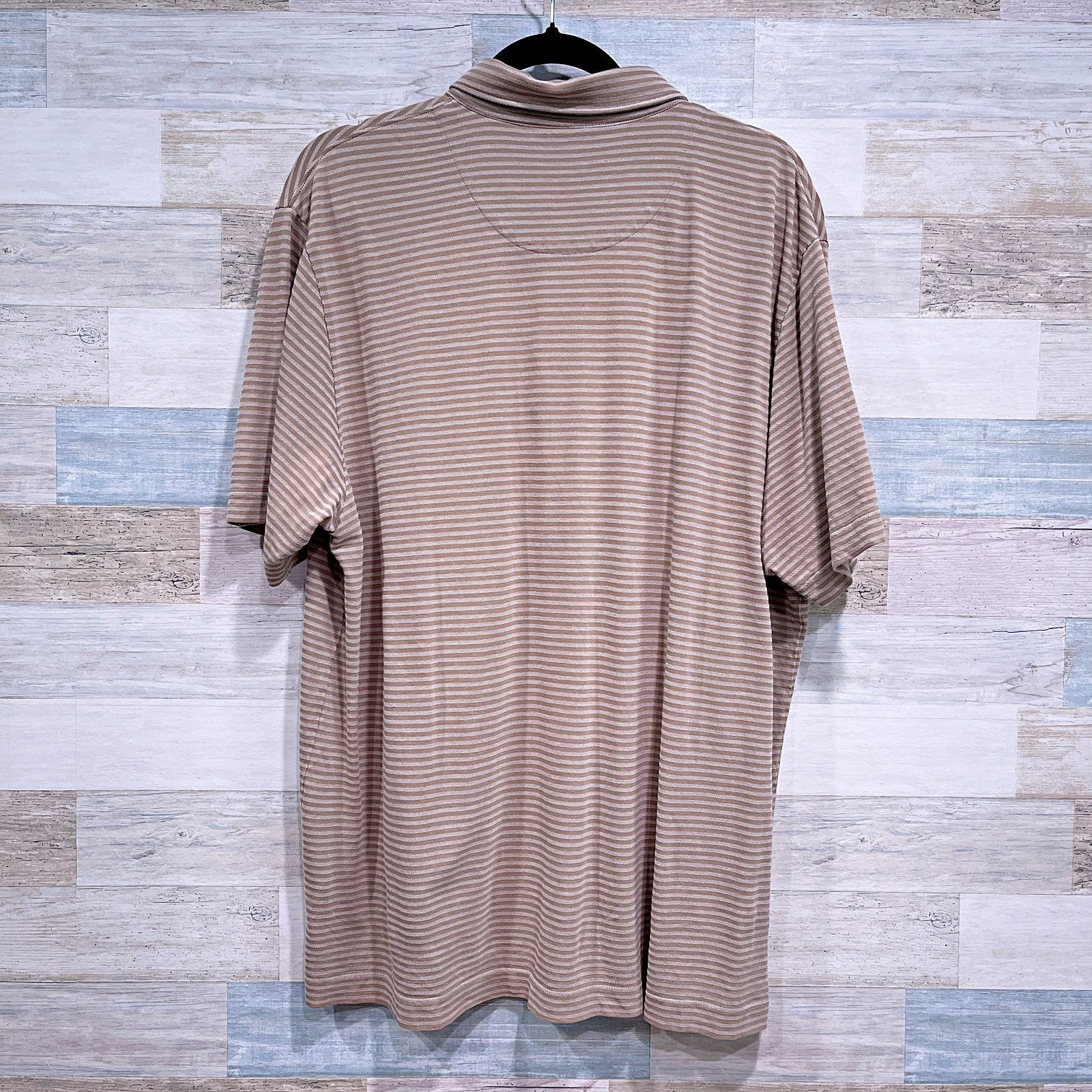 Joseph Abboud JOSEPH ABBOUD Pima Cotton Polo Shirt Taupe Brown Mens XL Size US XL / EU 56 / 4 - 3 Thumbnail