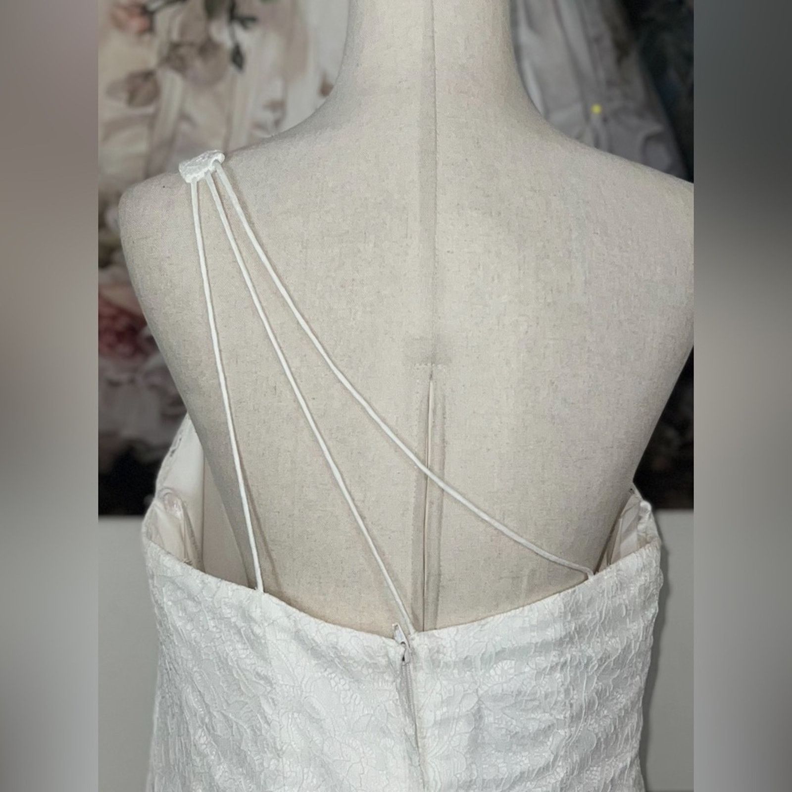 Other David’s Bridal One Shoulder Lace Greek Goddess Wedding Gown! Size XXL / US 16-18 / IT 52-54 - 7 Thumbnail