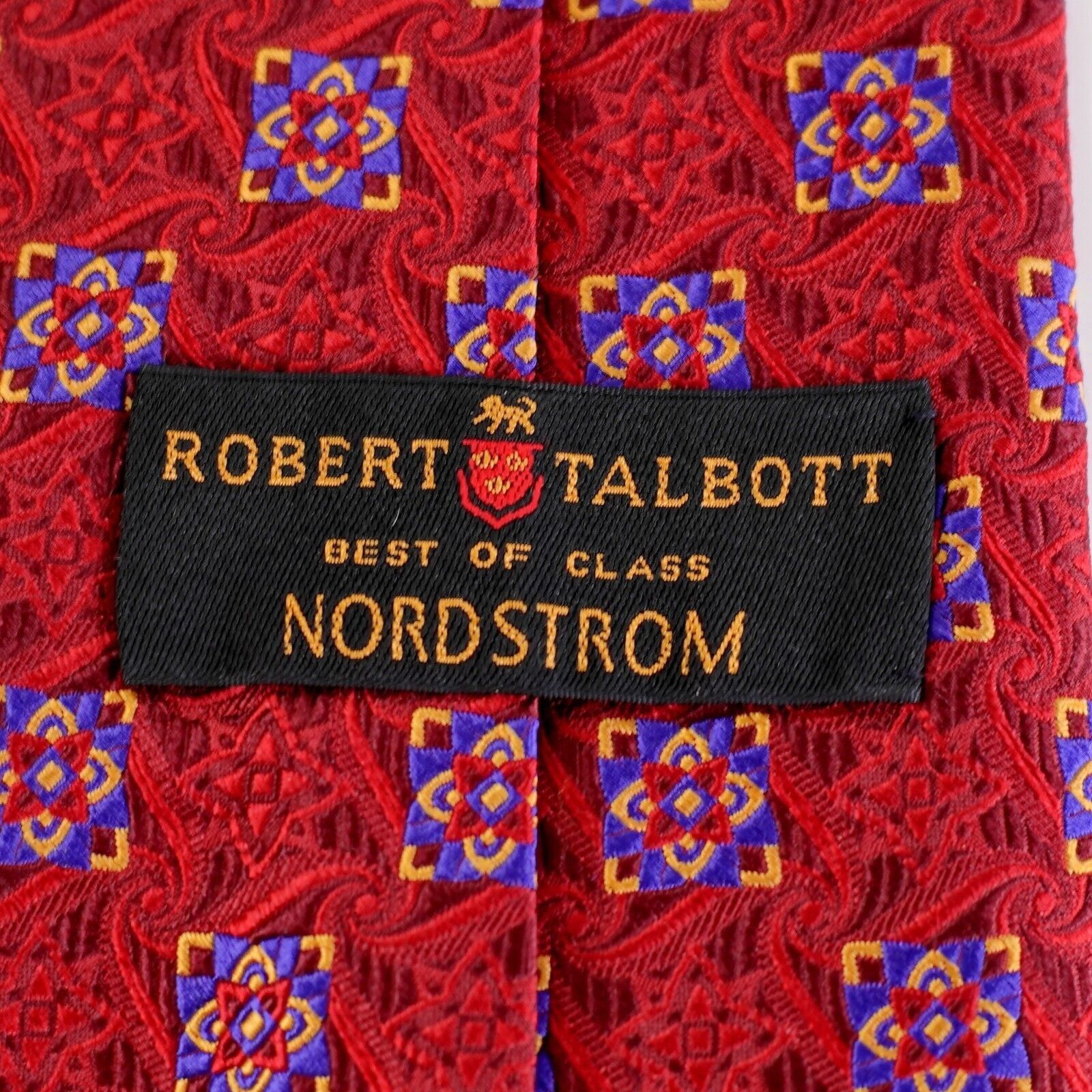 Robert Talbott Robert Talbott Best Of Class Nordstrom Red Woven Floral Geom Size ONE SIZE - 3 Thumbnail