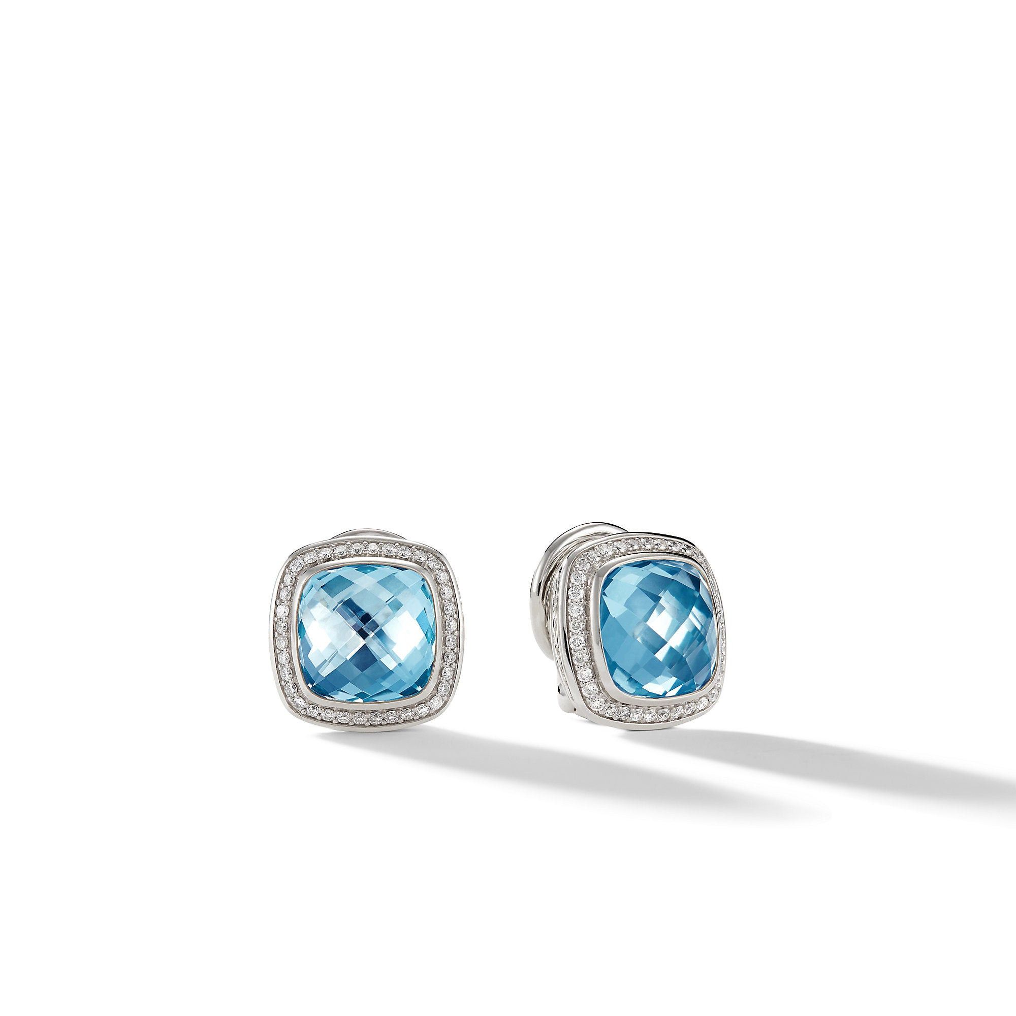 David Yurman o1w1db10525 E12308D Earrings in Silver & Topaz and Diamond Size ONE SIZE - 1 Thumbnail