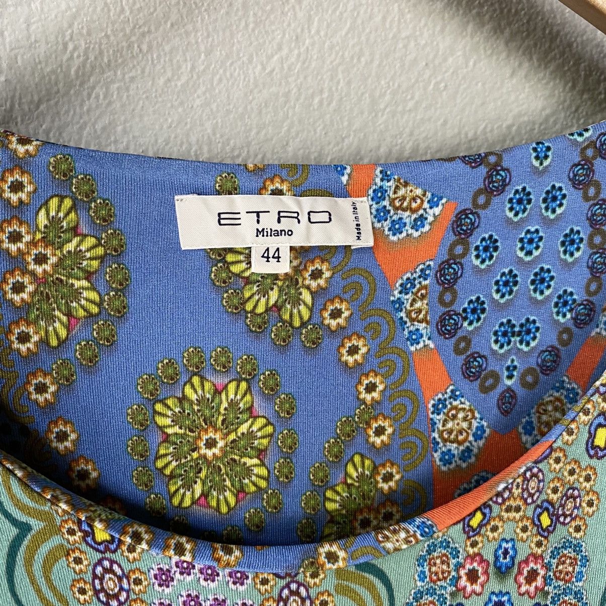 Etro ETRO Milano Multicolor Paisley Print Scoop Neck Top Size M / US 6-8 / IT 42-44 - 7 Thumbnail