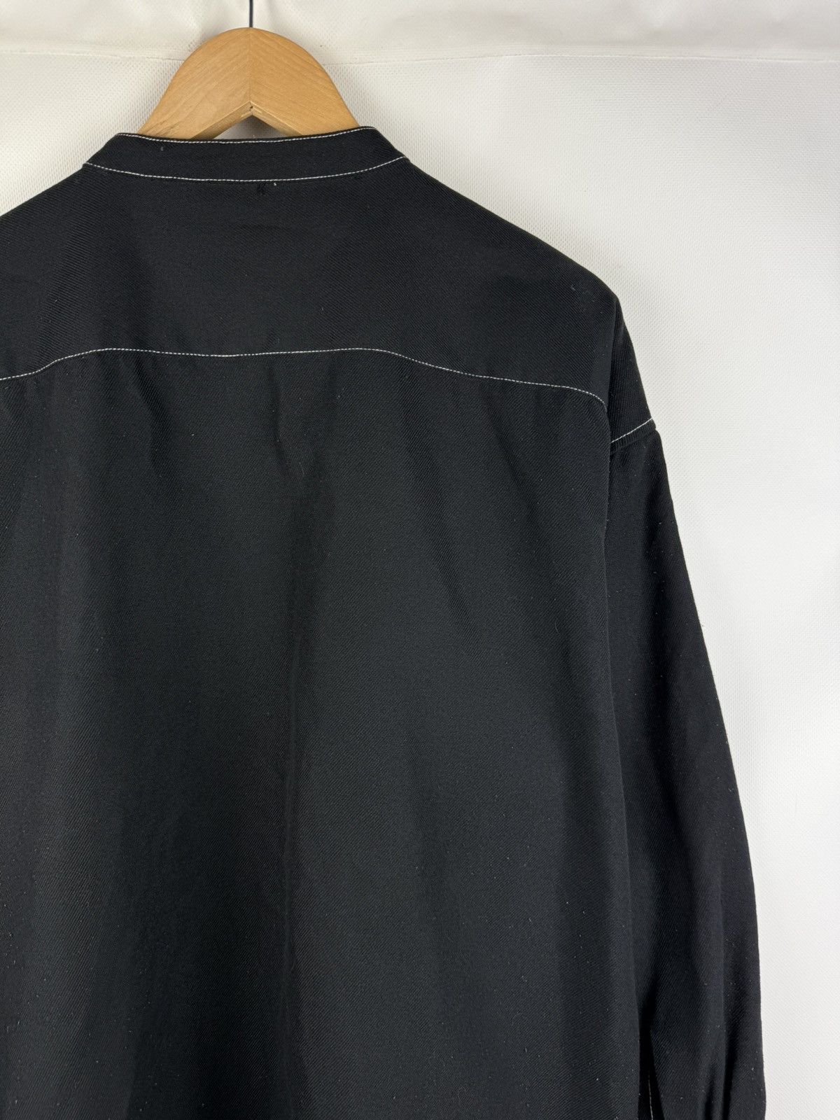 Other Timbre Poste Long Sleeve Japanese Collarless Button Up Shirt Size US L / EU 52-54 / 3 - 18 Thumbnail