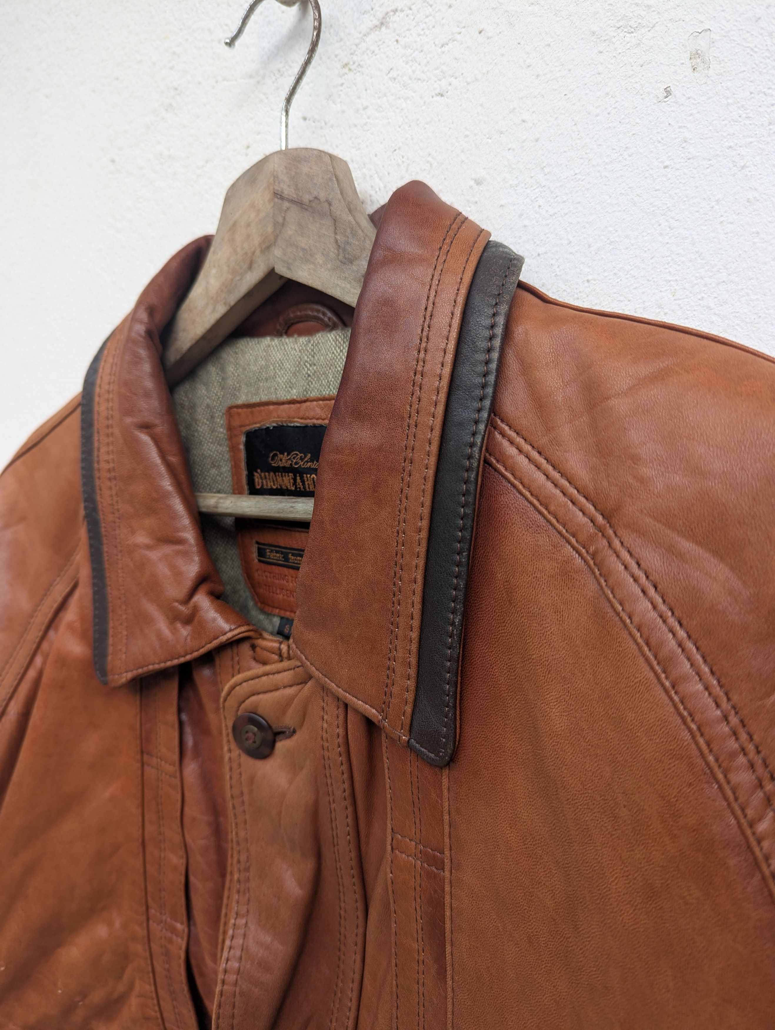 Japanese Brand DHAH FOR THE STRONG INTELLIGENT MODERN MAN LEATHER JACKET Size US M / EU 48-50 / 2 - 7 Thumbnail