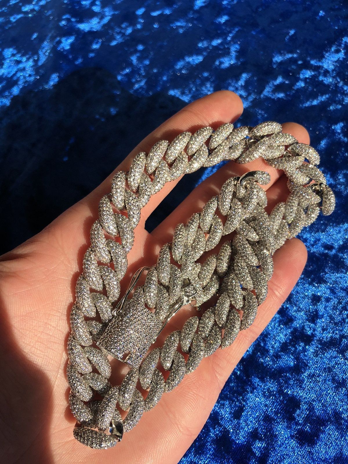 Iced Out Cluster Cuban Chain 22”