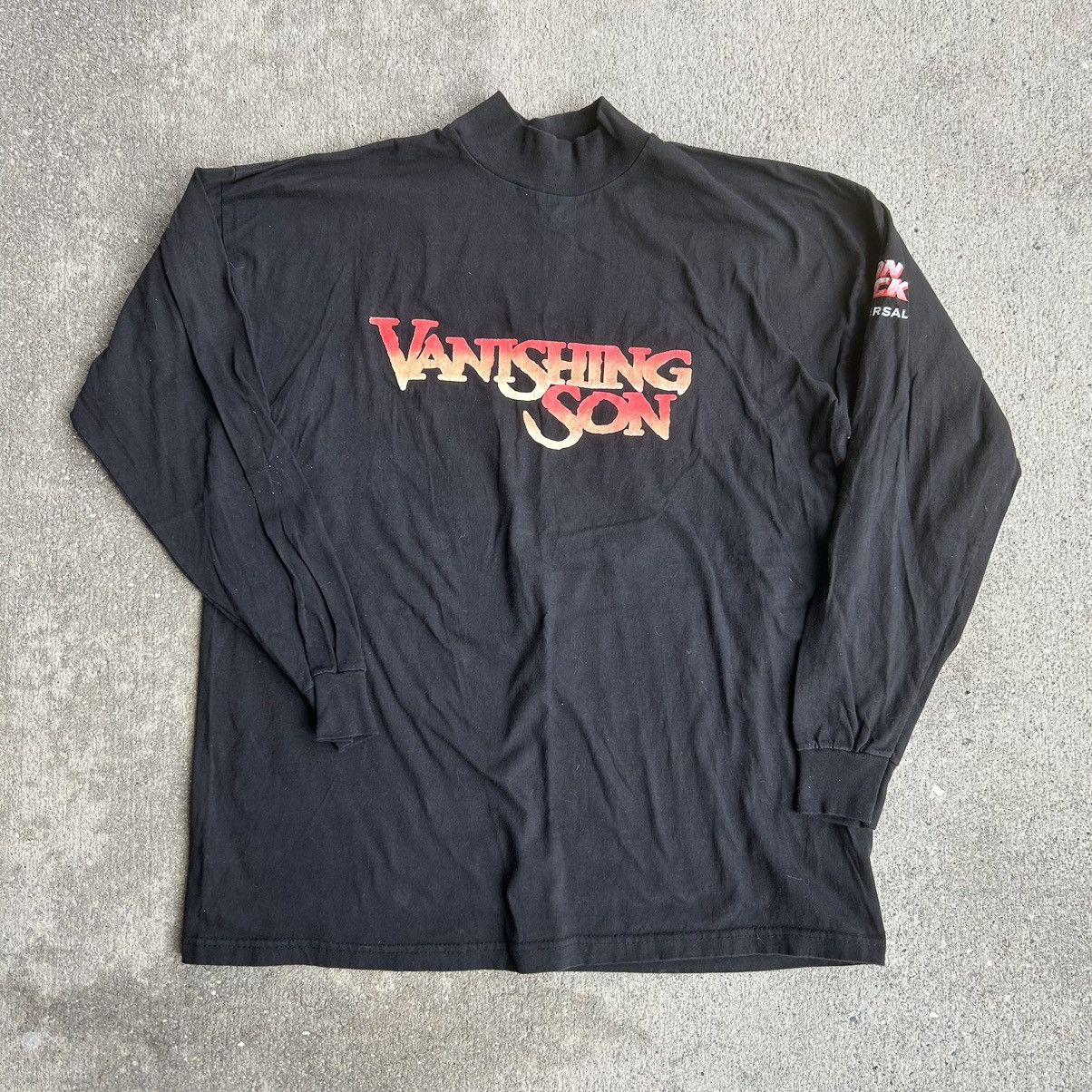 image of Made In USA x Vintage 1994, Vanishing Sun Tv Show Promo Long Sleeve T-Shirt in Black (Size XL)